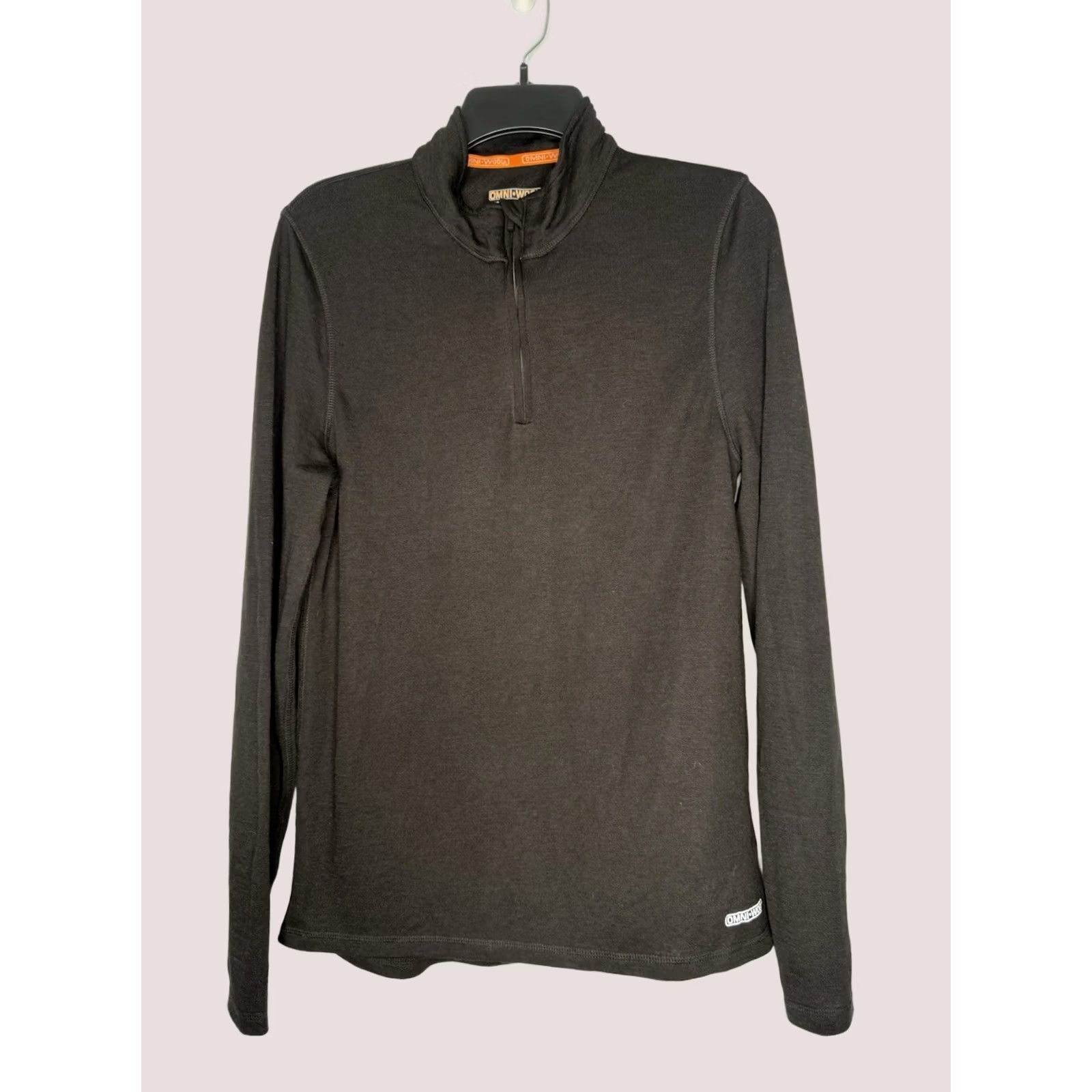 Vintage Omni-Wool 1/4 Zip Pullover Mens M Black Base Layer Wool Blend Shirt Size US M / EU 48-50 / 2 - 1 Thumbnail
