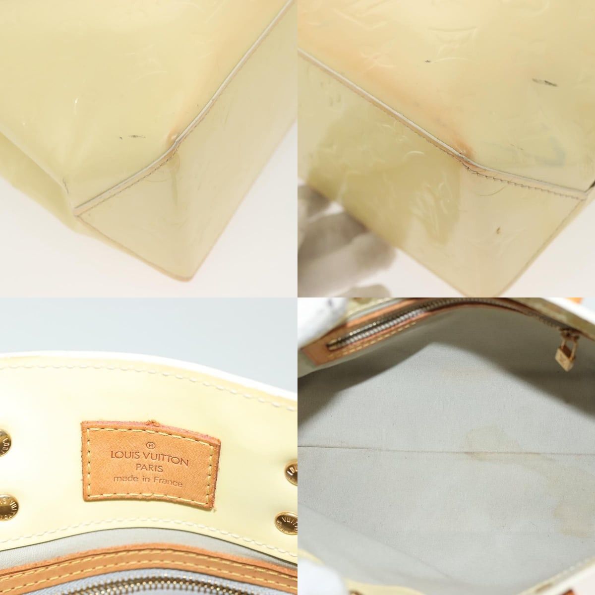 Louis Vuitton LOUIS VUITTON Monogram Vernis Reade PM Hand Bag Perle M91336 Size ONE SIZE - 11 Thumbnail