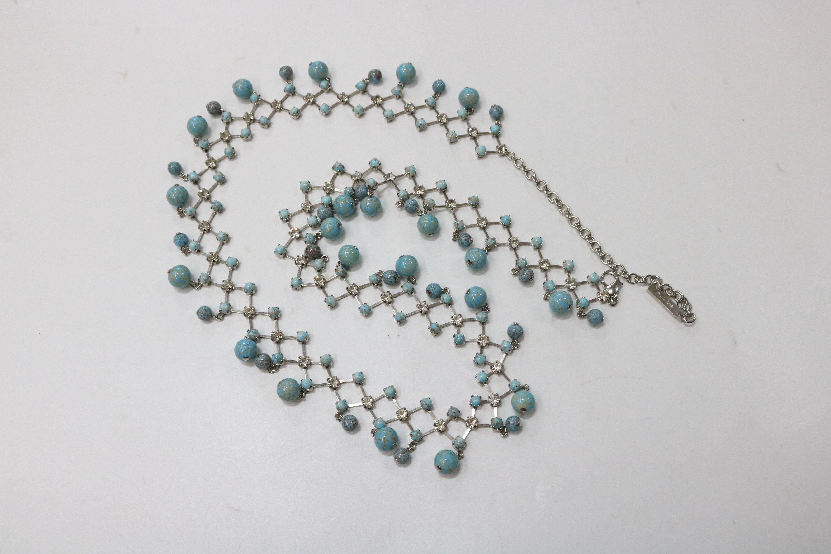 Dolce & Gabbana DOLCE & GABBANA Turquoise & Cubic Detail Necklace Size ONE SIZE - 5 Thumbnail