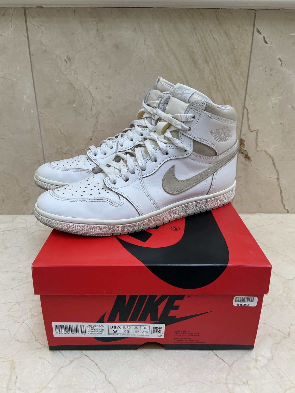 Jordan Brand Jordan 1 Retro High 85 Neutral Grey Coffee Dyed Size US 9.5 / EU 42-43 - 4 Thumbnail