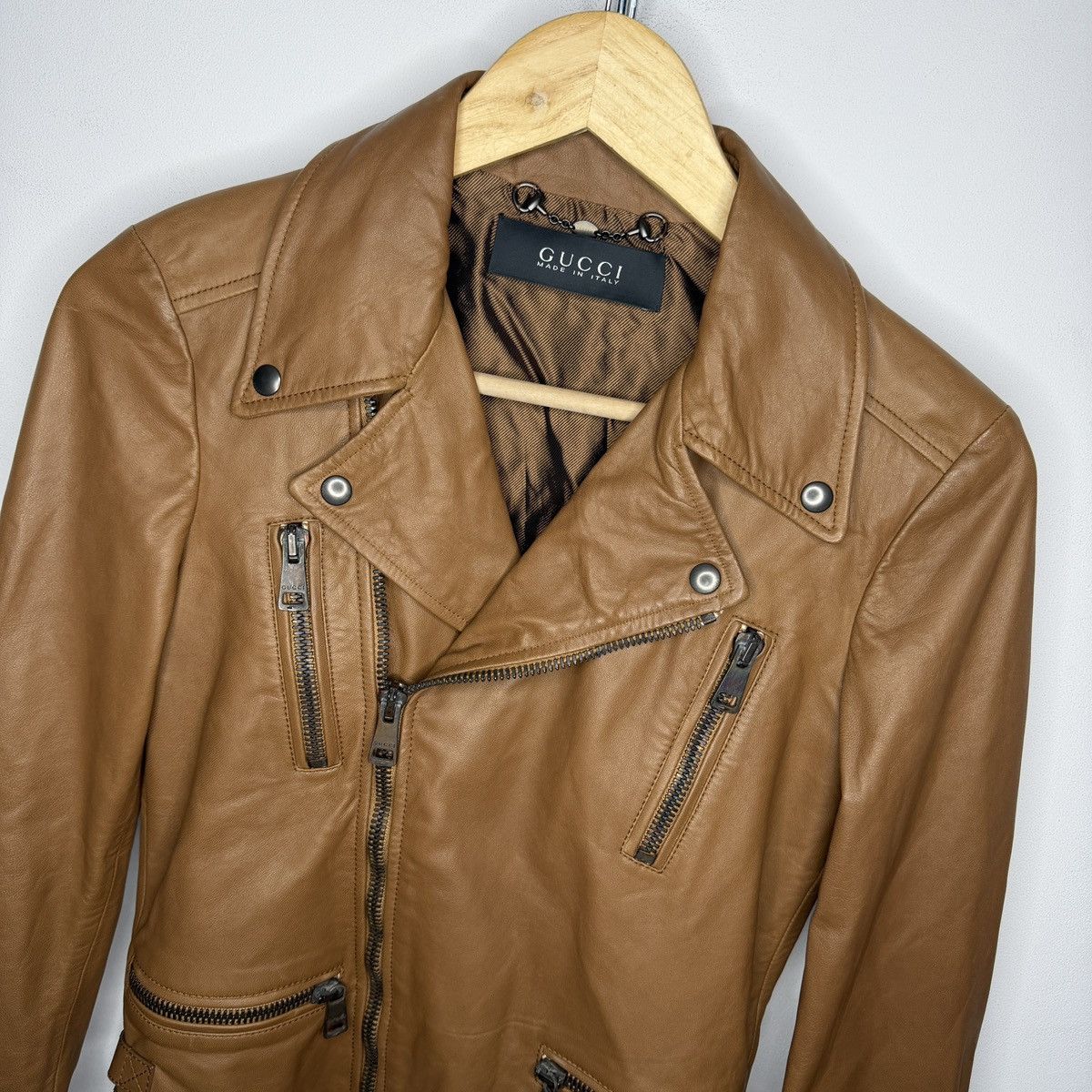 Gucci Gucci Leather Jacket Biker by Tom Ford Y2K Size XS / US 0-2 / IT 36-38 - 4 Thumbnail