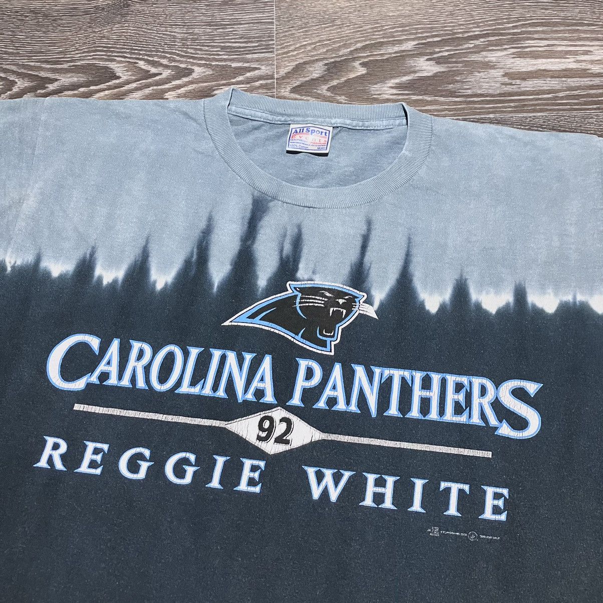 NFL 2000 NFL Carolina Panthers #92 Reggie White Tie Dye T-shirt Size US M / EU 48-50 / 2 - 2 Thumbnail