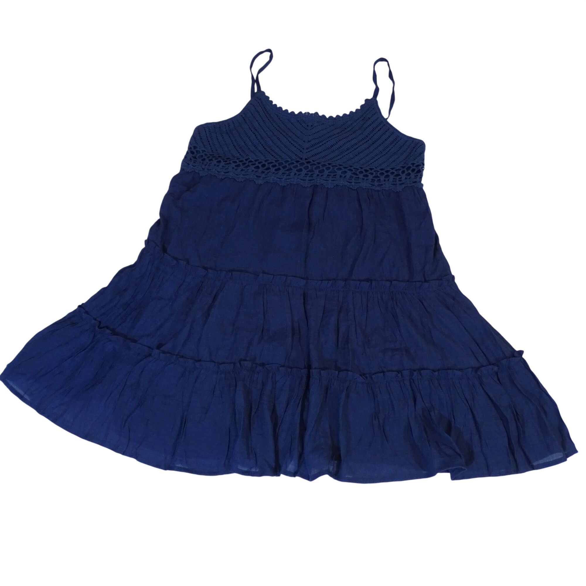 Other The General Good Alyssa Crochet Navy Babydoll Tiered Dress Size XL / US 12-14 / IT 48-50 - 2 Thumbnail