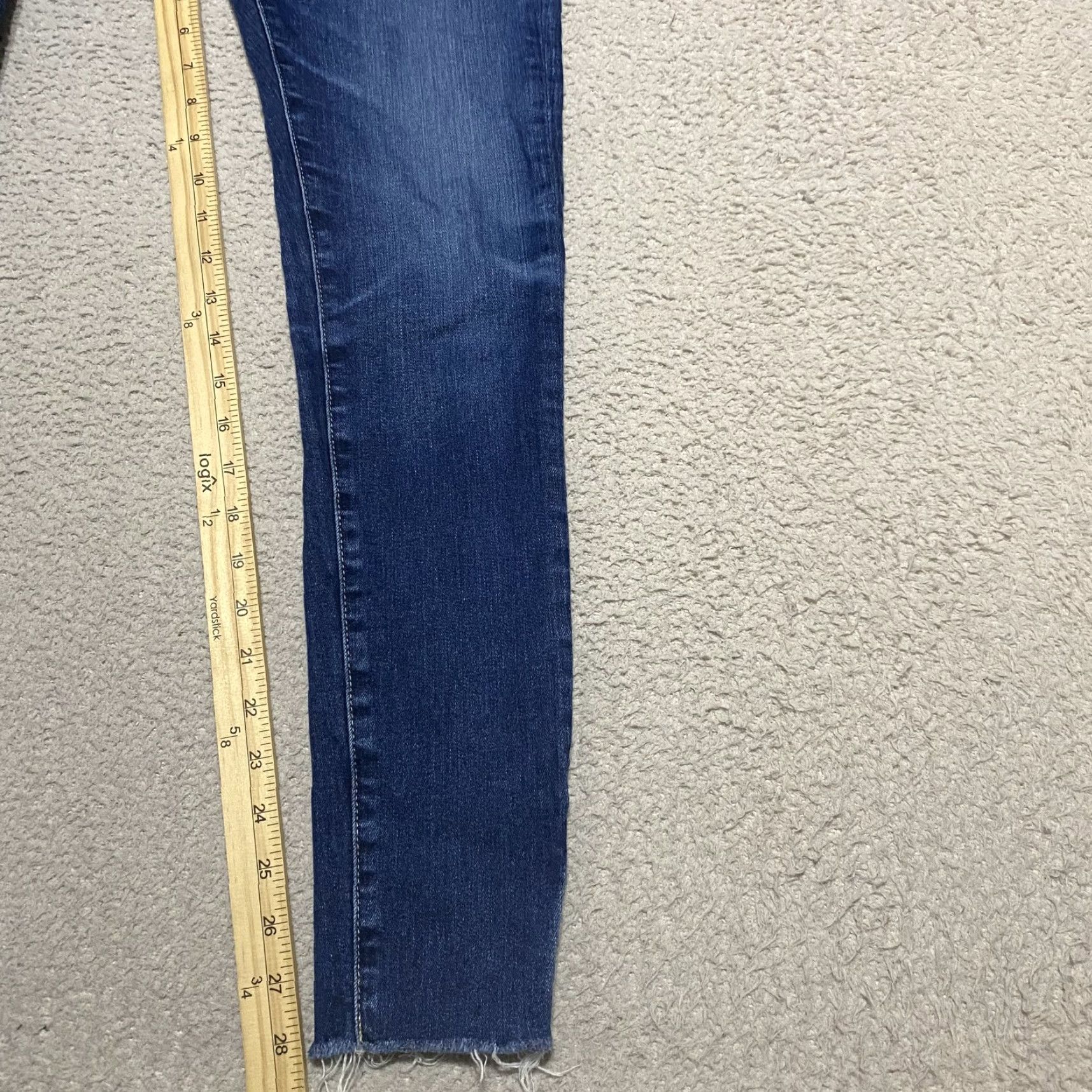 Denime AG Adriano Goldschmied Jeans Slim Women 26 Blue Denim Distressed Ankle Farrah Skinny Jeans Womens Size 26" / US 2 / IT 38 - 6 Thumbnail