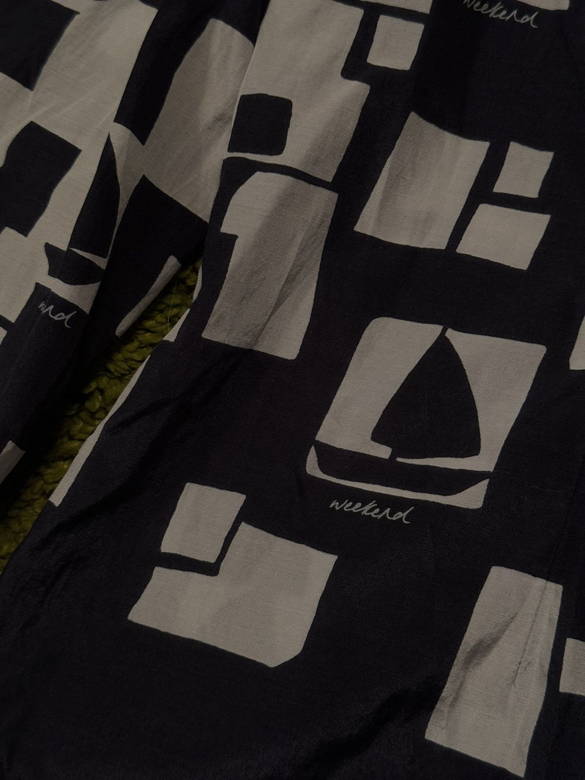 Designer × Max Mara × Weekend Max Mara Max Mara Weekend silk blend graphic blouse shirt Size XL / US 12-14 / IT 48-50 - 4 Thumbnail
