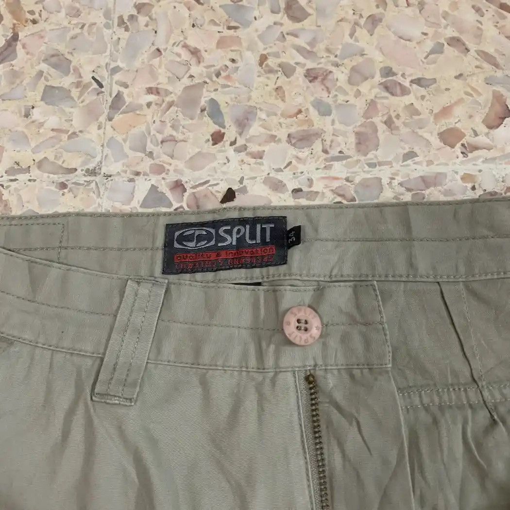 Split × Vintage Vintage SPLIT Trousers Baggy Outdoor Hiking Khaki Pants Size US 33 - 9 Thumbnail