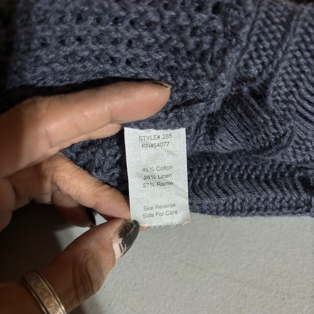Other Cabi Drape Open Front Knit Short Sleeve Asymmetric Hem Boho Cardigan Gray Medium Size M / US 6-8 / IT 42-44 - 9 Thumbnail
