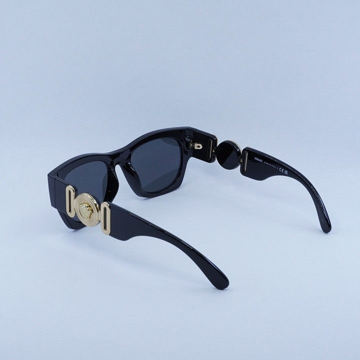 Versace Versace VE4479U GB1/87 Sunglasses Black Square Frame Size ONE SIZE - 4 Thumbnail