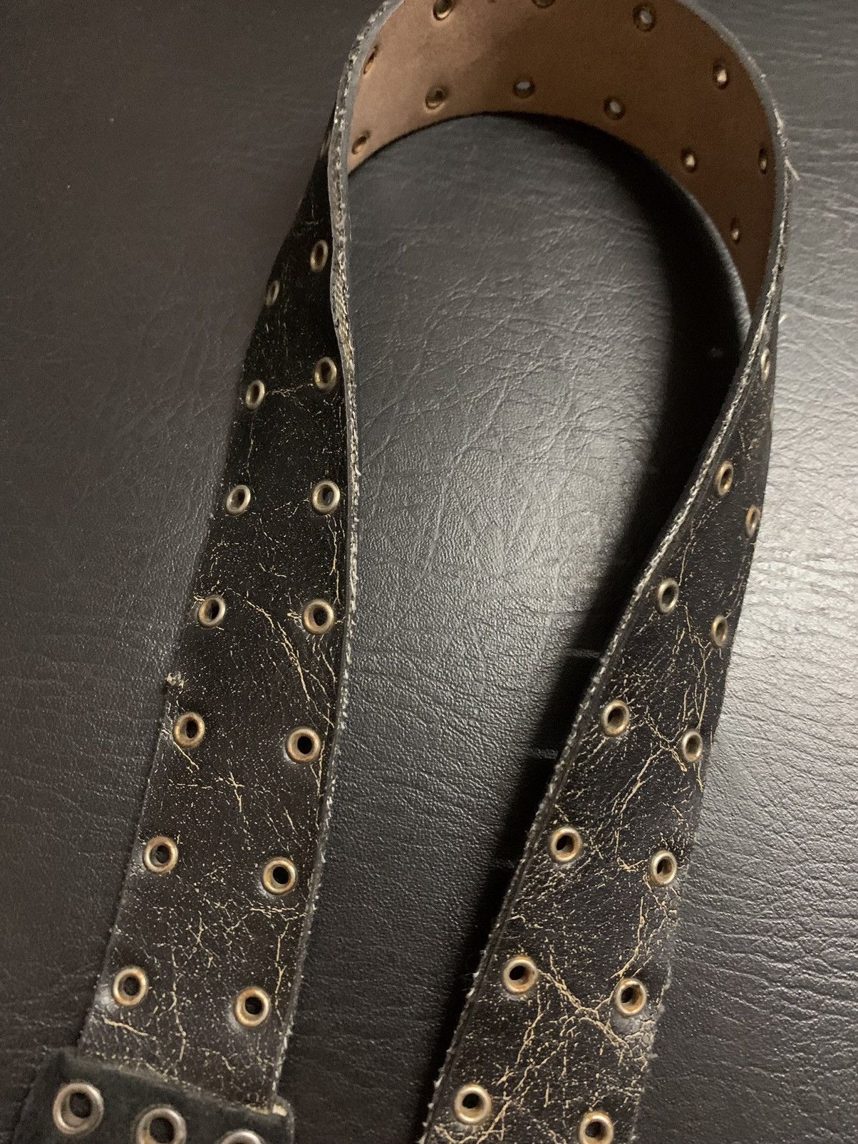 If Six Was Nine Black wide ring leather belt Size ONE SIZE - 3 Thumbnail