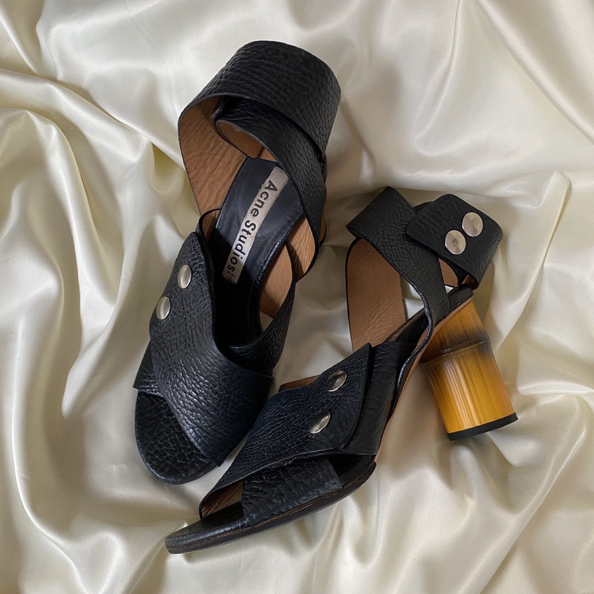 Acne Studios Vintage Acne Studios bamboo heel sandals Size US 8.5 / IT 38.5 - 2 Thumbnail