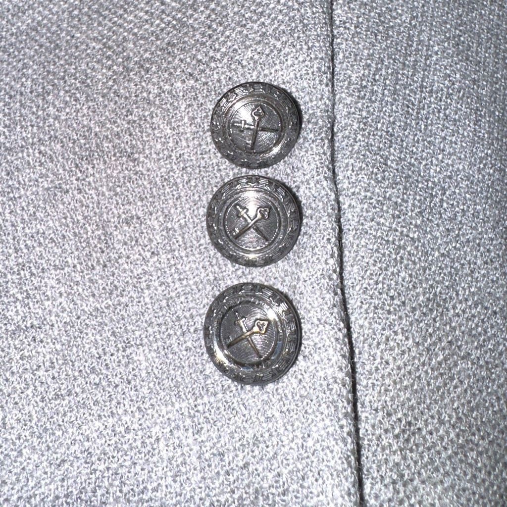 Hickey Freeman Hickey Freeman Bespoke Silver & Gray Blazer Size 43R Size 42R - 6 Thumbnail