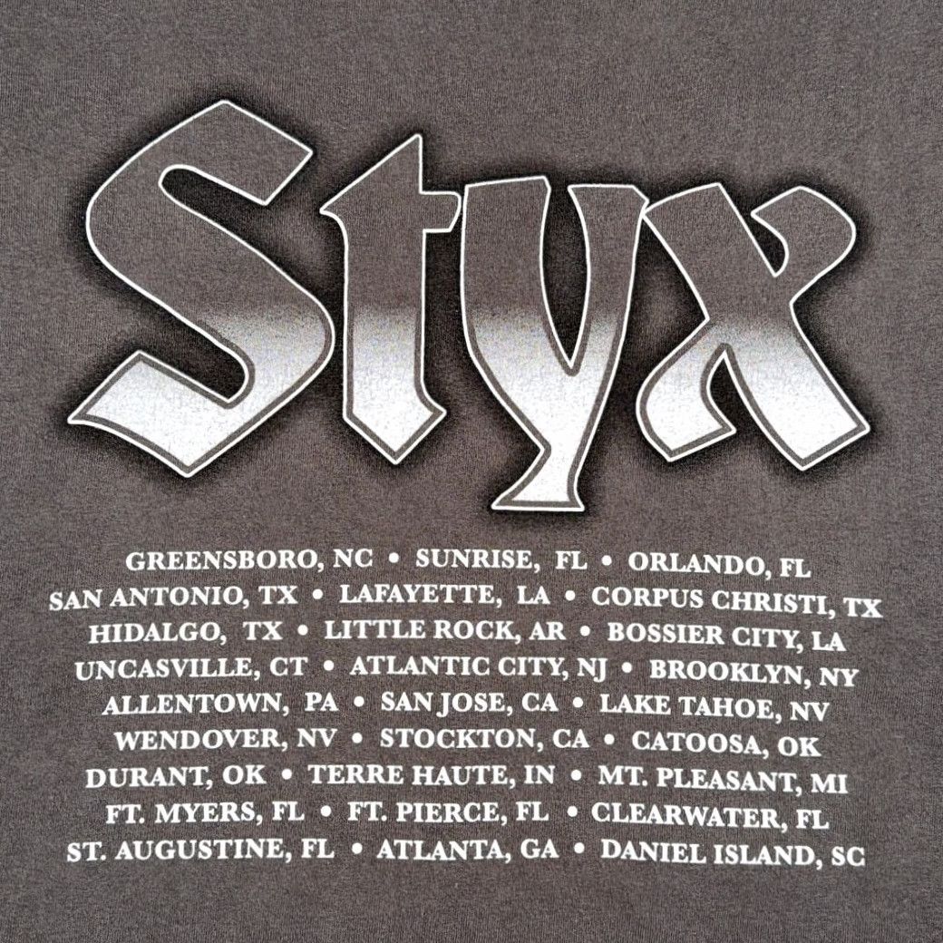 Gildan Styx Shirt Adult LARGE Gray 2016 Tour Concert Merch Music Classic Rock Shirt Size US L / EU 52-54 / 3 - 4 Thumbnail