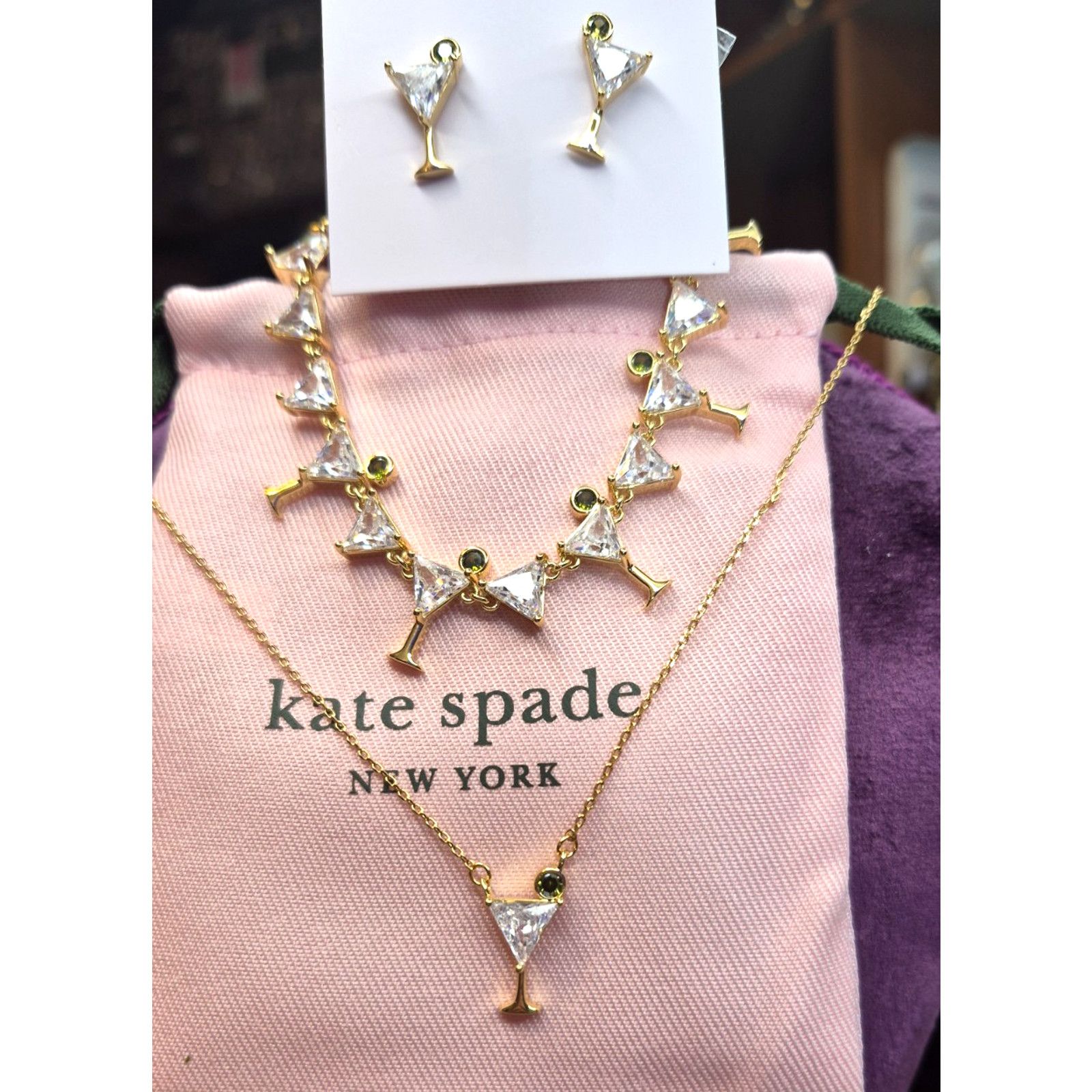 Kate Spade Kate Spade Martini Glass Jewelry Necklace Earrings Bracelet Size ONE SIZE - 9 Thumbnail