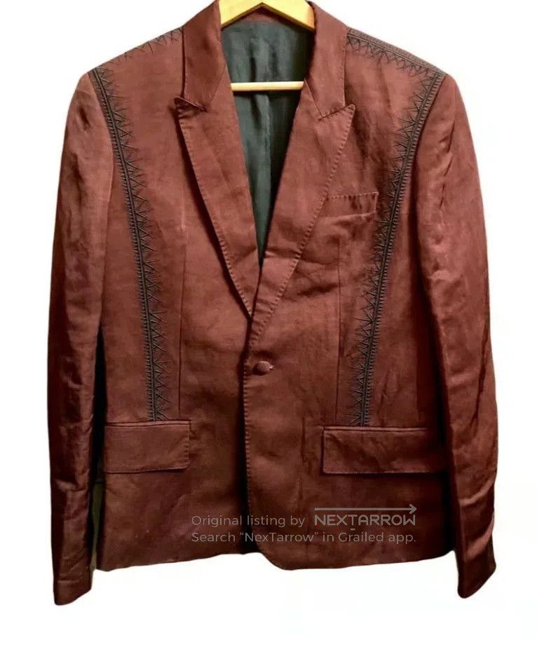 Haider Ackermann Haider Ackermann Embroidered Linen Blazer. Size US M / EU 48-50 / 2 - 2 Thumbnail