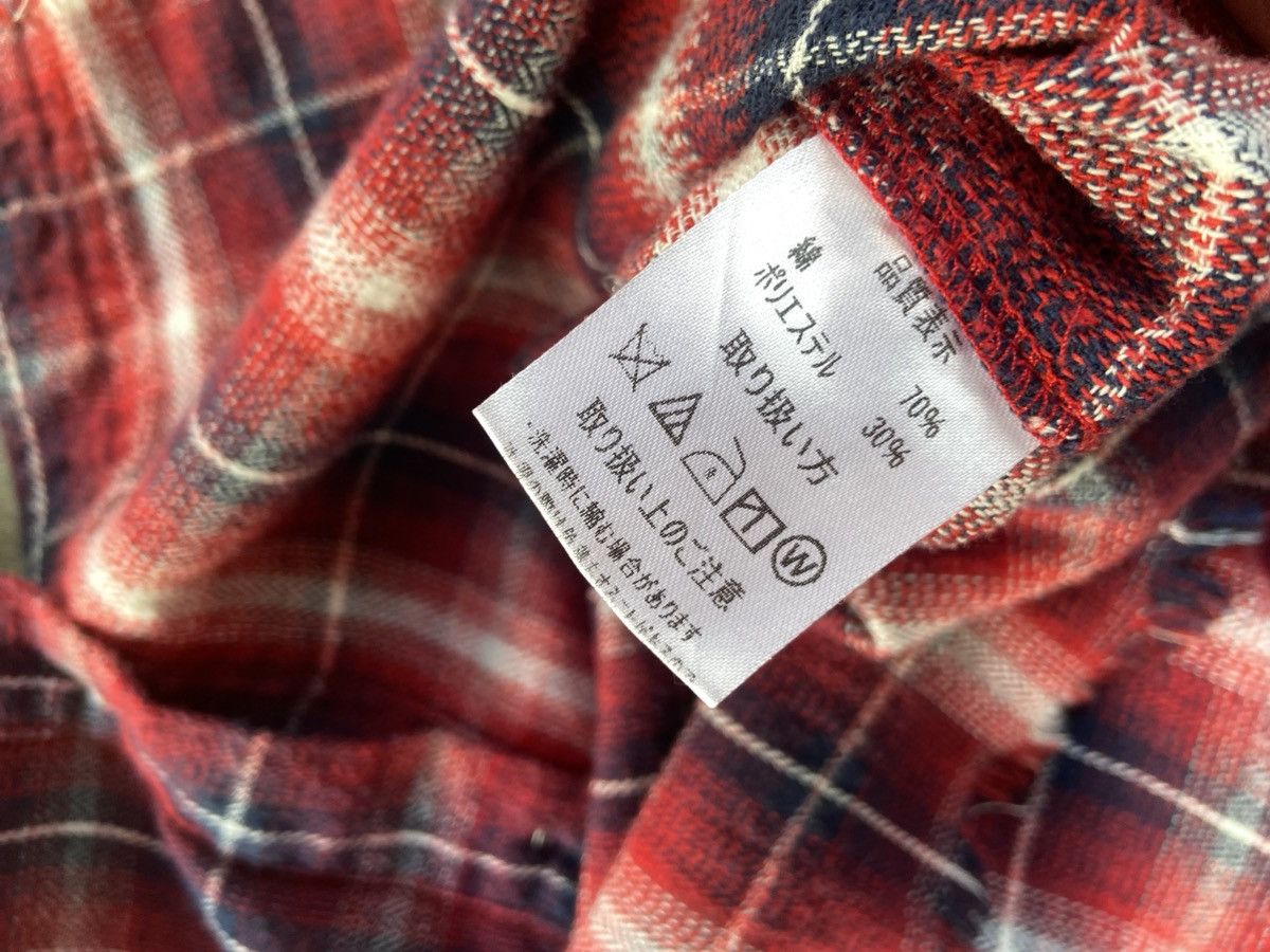 Japanese Brand Japanese distressed flannel shirt punk inspired Size US S / EU 44-46 / 1 - 9 Thumbnail