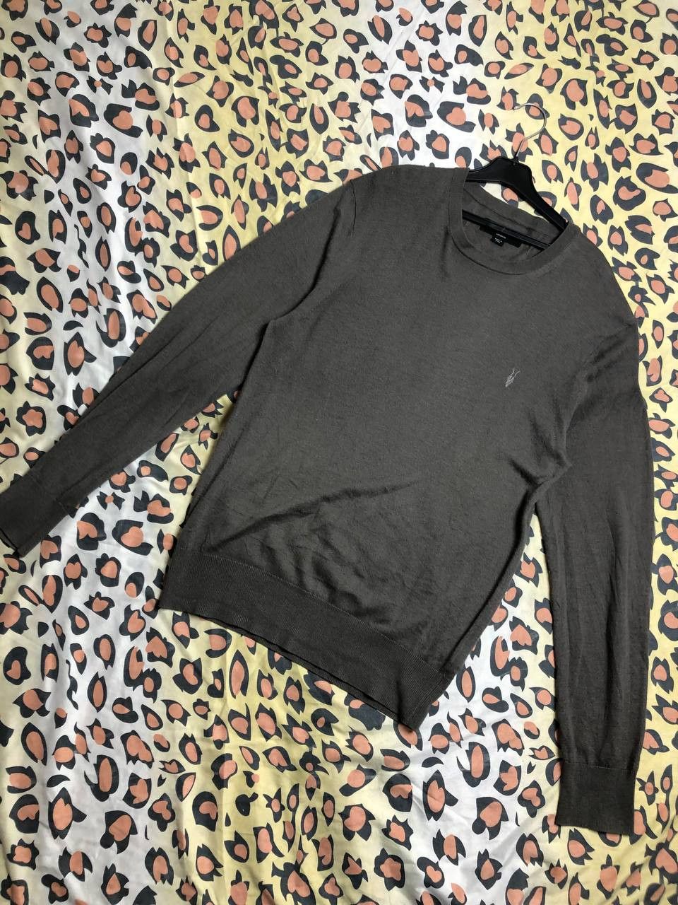 Allsaints AllSaints Merino Wool Knit Sweater V-neck Basic Logo Size US M / EU 48-50 / 2 - 1 Thumbnail