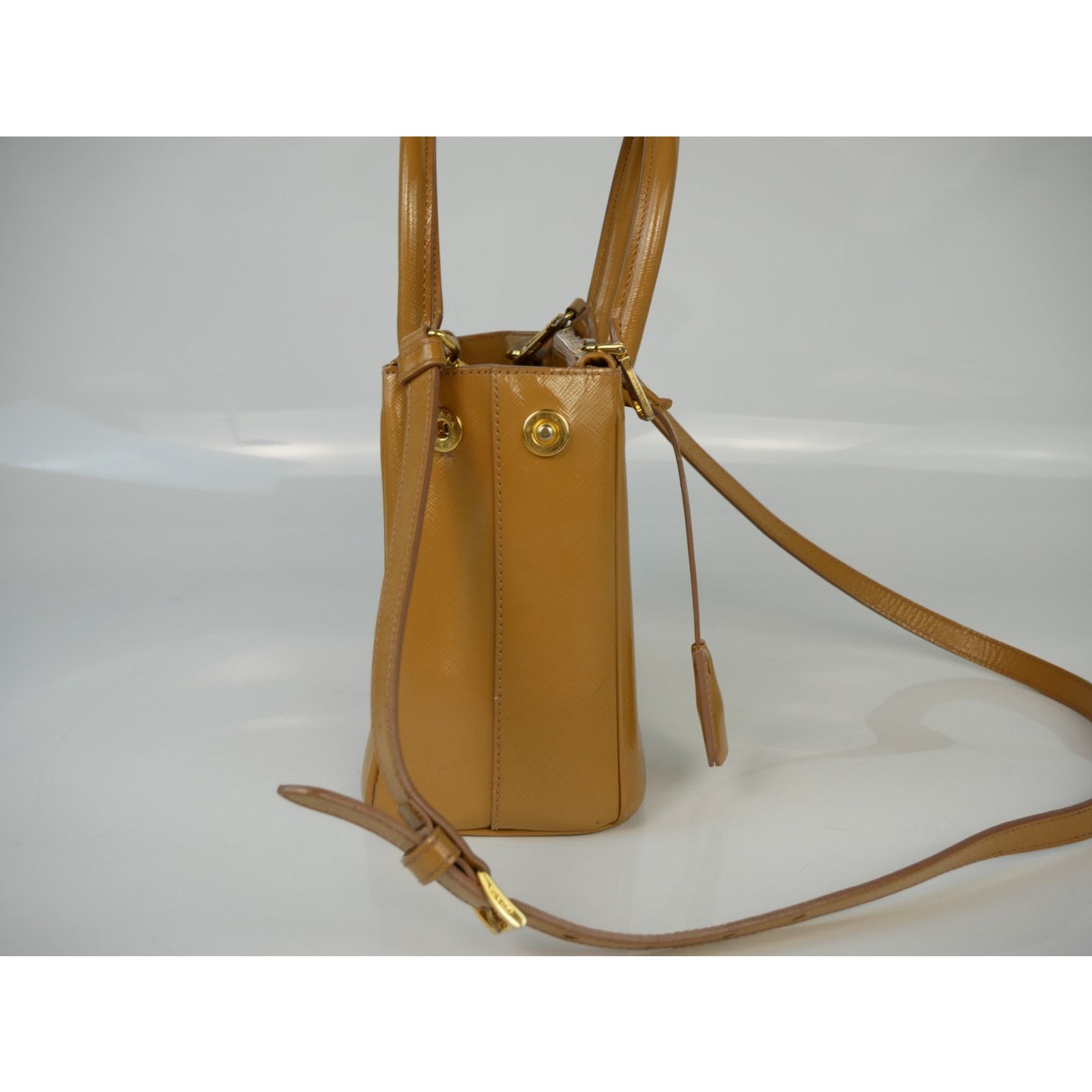 Prada Prada Caramel Saffiano Lux Leather Small Galleria Tote Size ONE SIZE - 4 Thumbnail