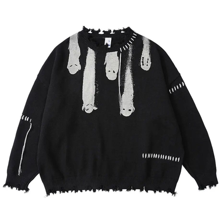 Japanese Brand × Vintage Hip Hop Streetwear Gothic Punk Grunge Style Sweater Size US L / EU 52-54 / 3 - 1 Thumbnail