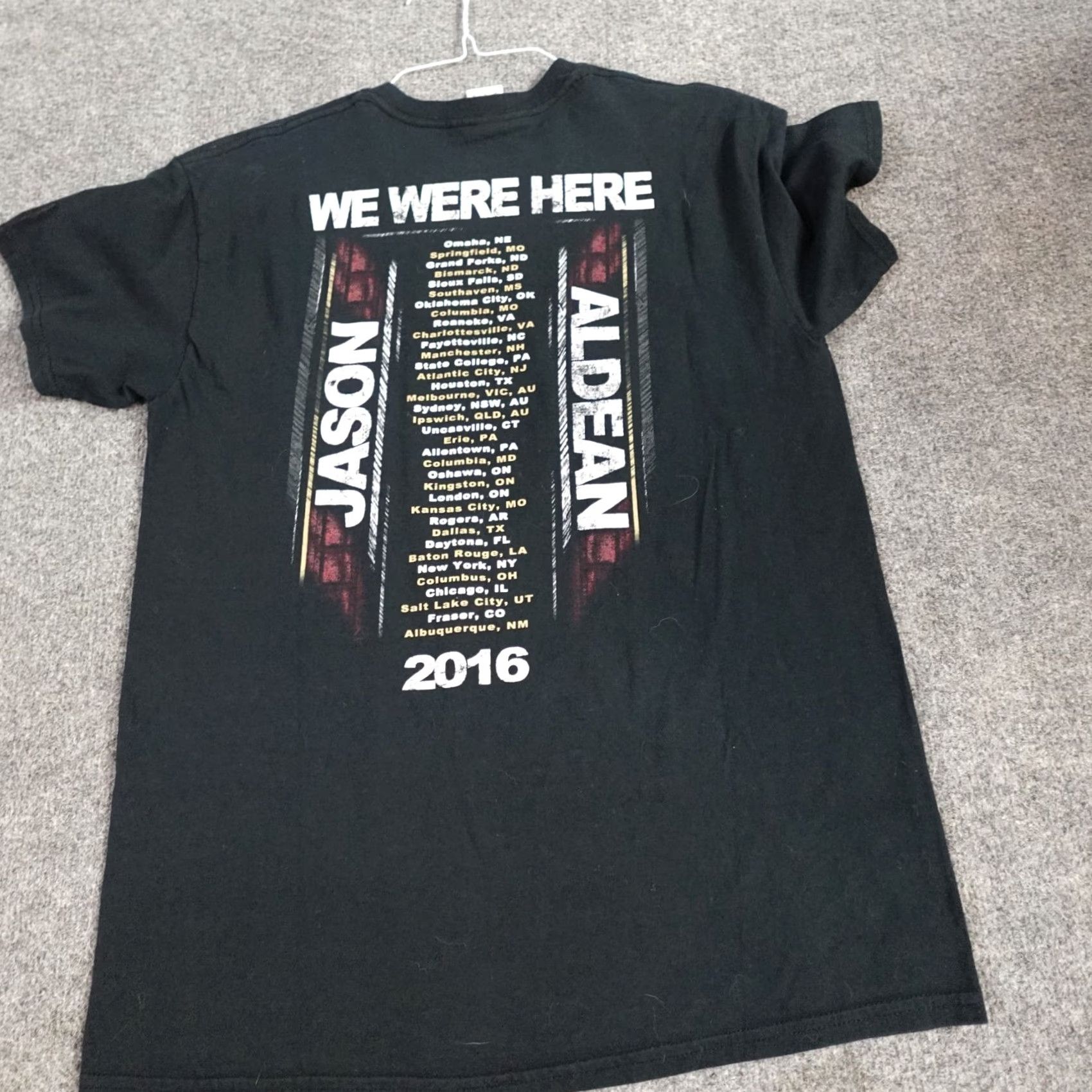 Doublet Jason Aldean T-shirt Black 2016 Double Sided Concert Tour Band M Mens Shirt Size US M / EU 48-50 / 2 - 3 Thumbnail