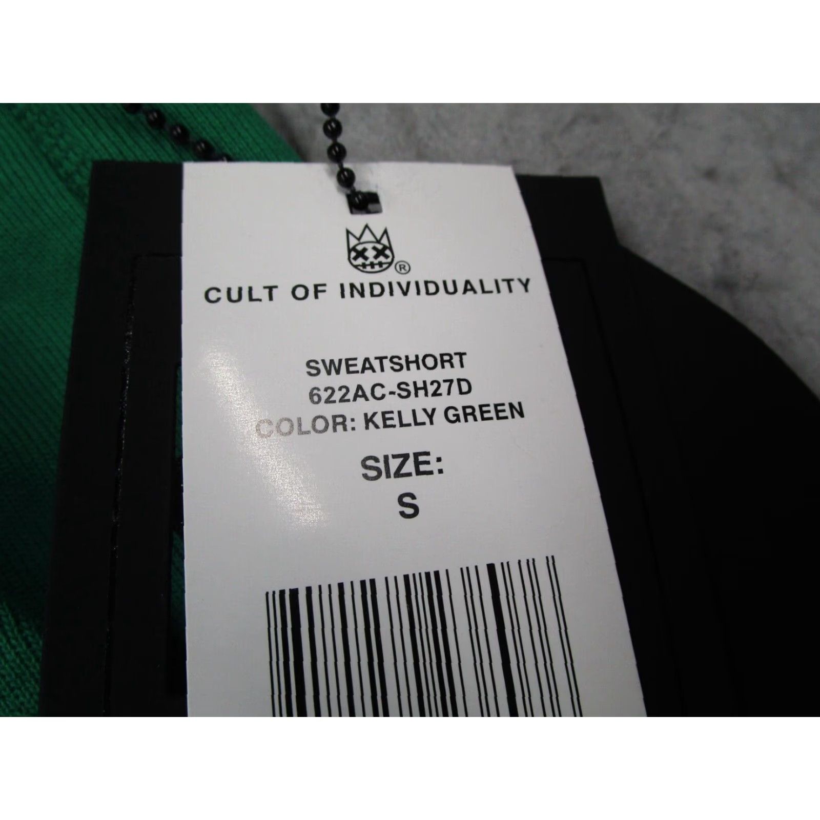 Cult Of Individuality Cult Of Individuality Mens Small Kelly Green Fleece Sweat Shorts 622AC-SH27D Size US 29 - 4 Thumbnail