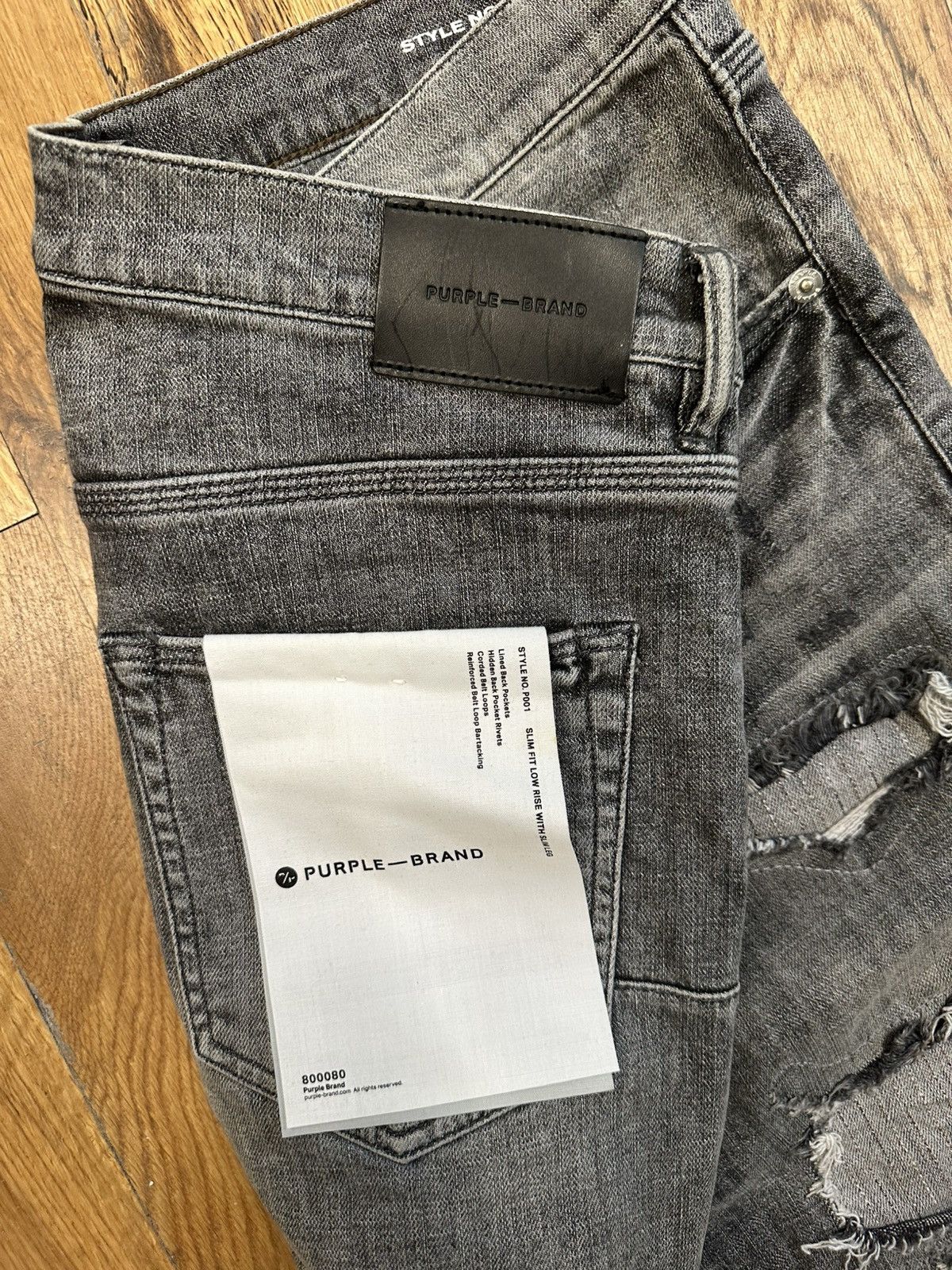 Purple Brand Purple Brand Patched Distress Grey Denim Jeans Size 34 Size US 34 / EU 50 - 4 Thumbnail