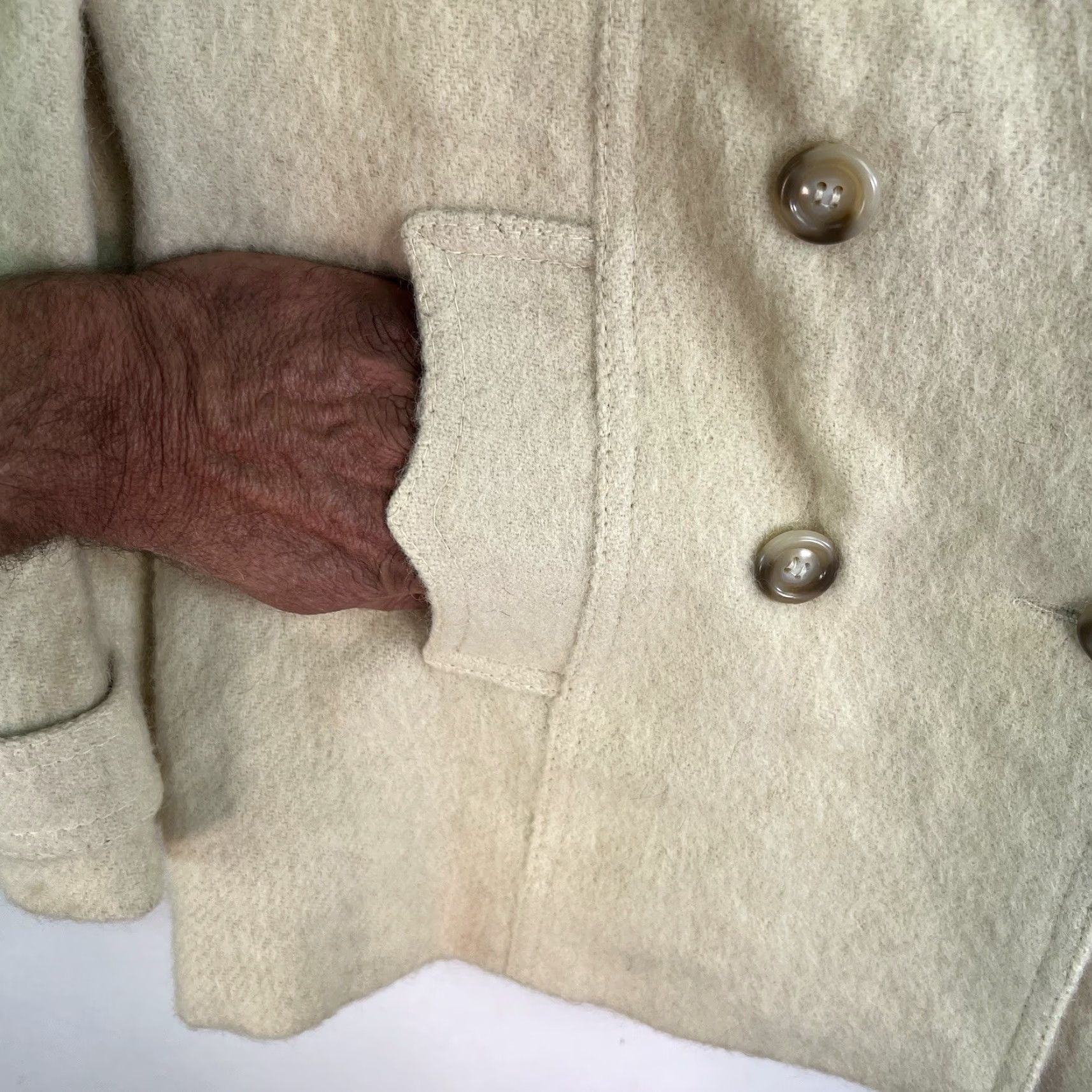 Vintage VINTAGE 70s Hilda Iceland Wool Jacket Women's Size 10 Beige Casual Classic Size L / US 10 / IT 46 - 6 Thumbnail