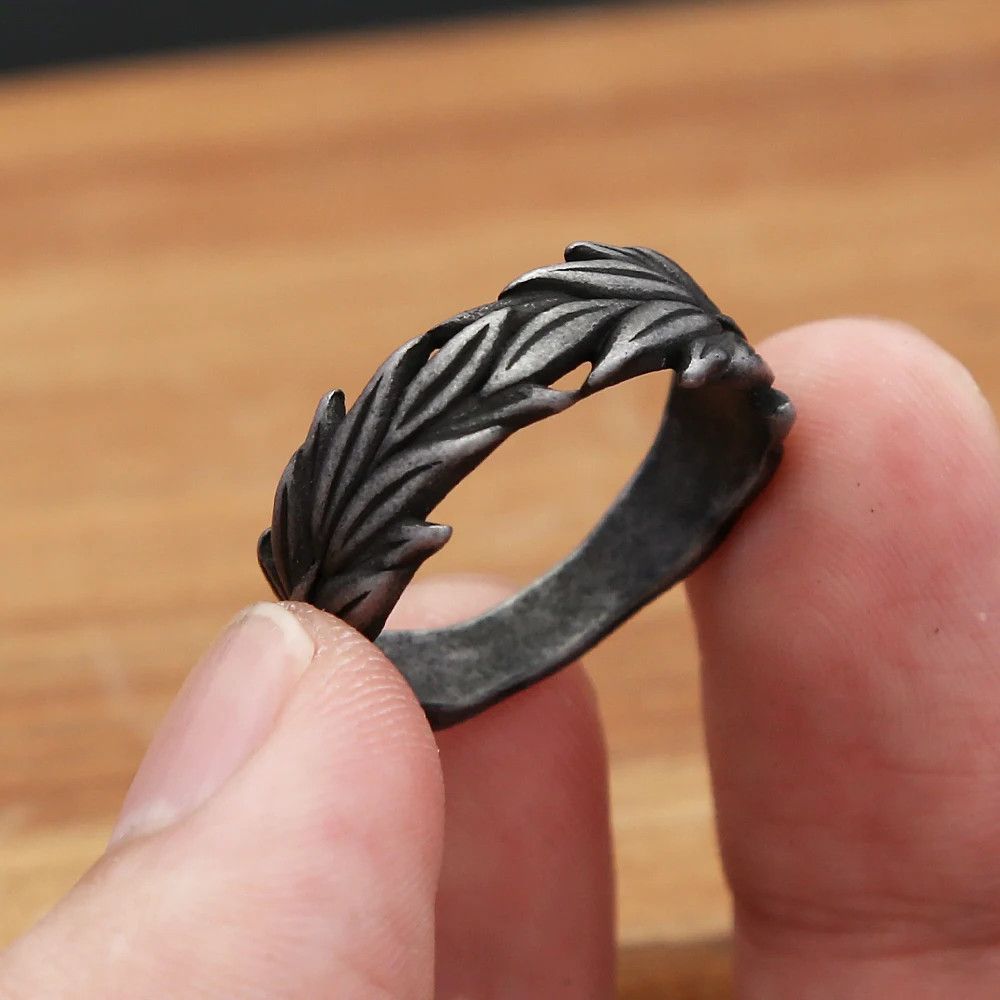 Japanese Brand × Jewelry × Vintage Vintage Creative Black Ears of Wheat Ring Size ONE SIZE - 5 Thumbnail