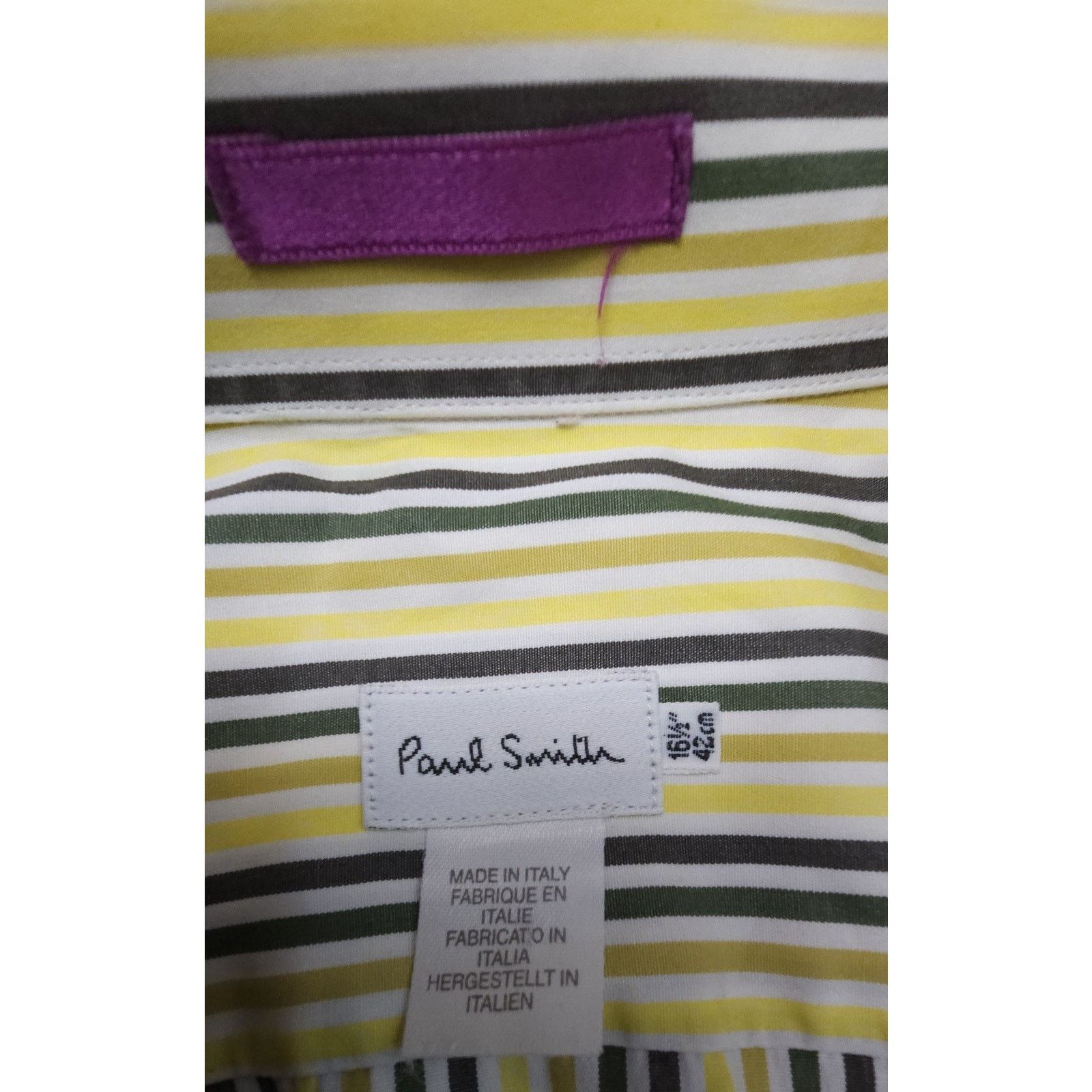 Paul Smith PAUL SMITH Mens Shirt Striped Short Sleeve Cotton Italy 16.5 Size US M / EU 48-50 / 2 - 6 Thumbnail