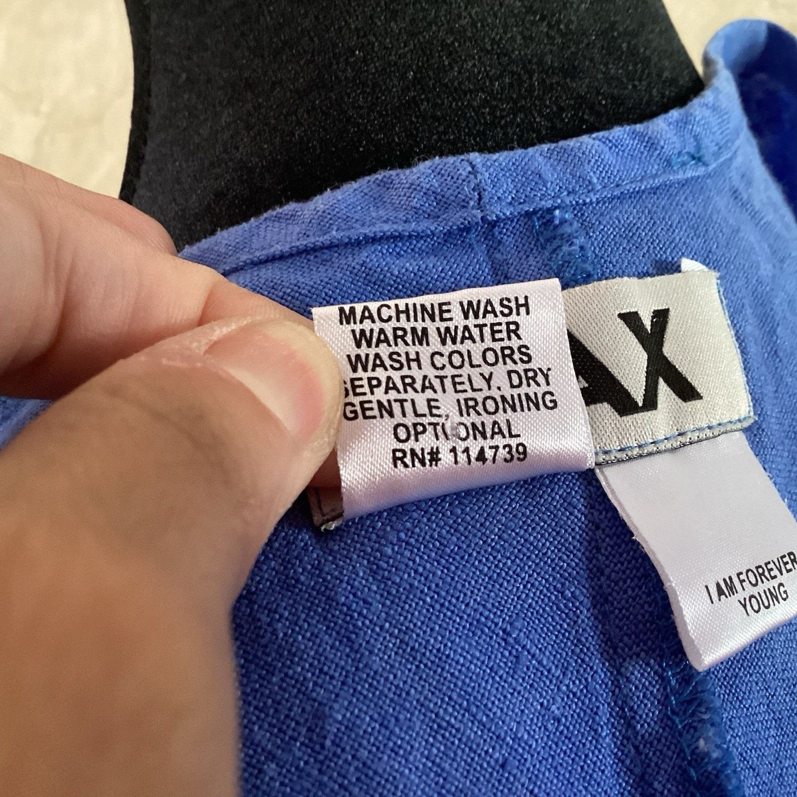 FLAX FLAX Women’s Linen Fundamental Tank, Sz 4-6 Blue Lagenlook Size S / US 4 / IT 40 - 3 Thumbnail