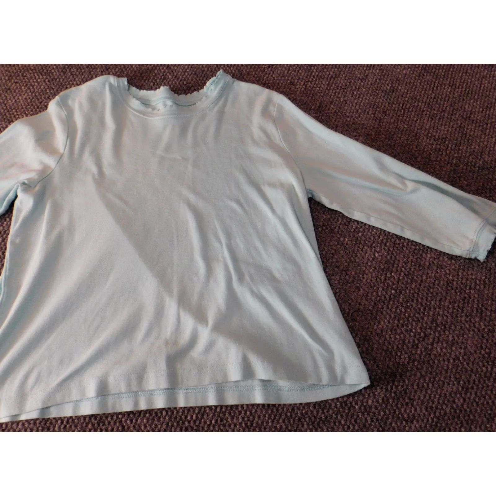 Orvis Orvis Womens Blouse Medium blue pullover classic casual top cotton Size M / US 6-8 / IT 42-44 - 2 Thumbnail