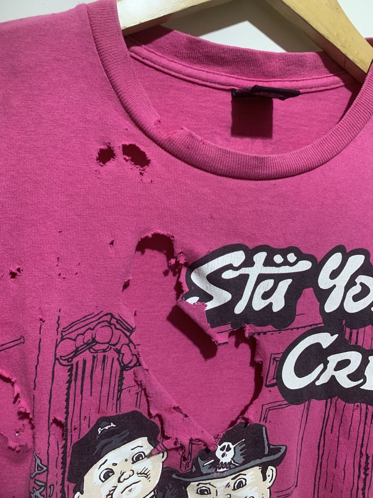 Stussy Vintage Stussy x Pound Stu York Crew Super Distressed Tee Size US M / EU 48-50 / 2 - 12 Thumbnail