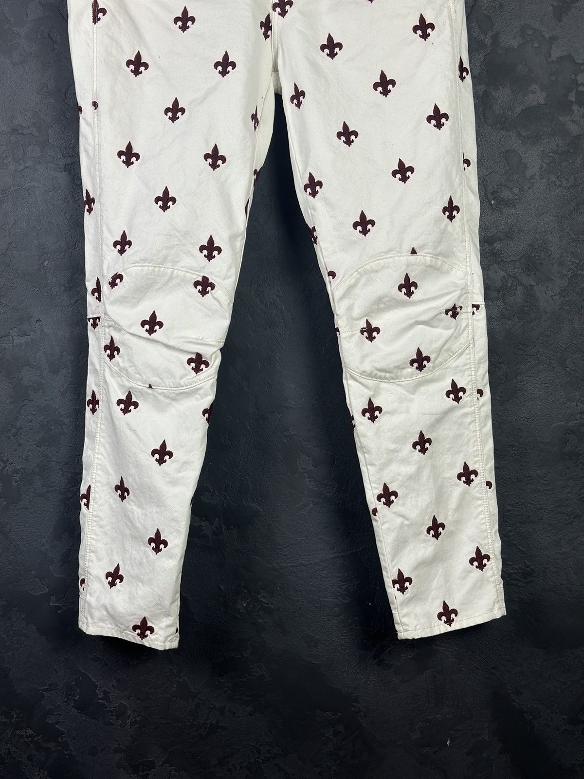 Designer × G-Star × Pharrell G-star By Pharrell Williams Fleur De Lys Print Denim Size US 29 - 3 Thumbnail