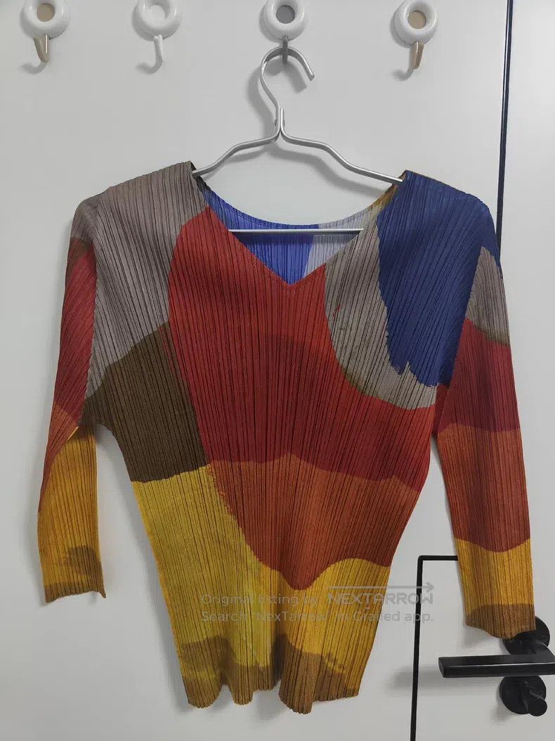 Issey Miyake Issey Miyake Color Block Long Sleeve Size L / US 10 / IT 46 - 1 Thumbnail