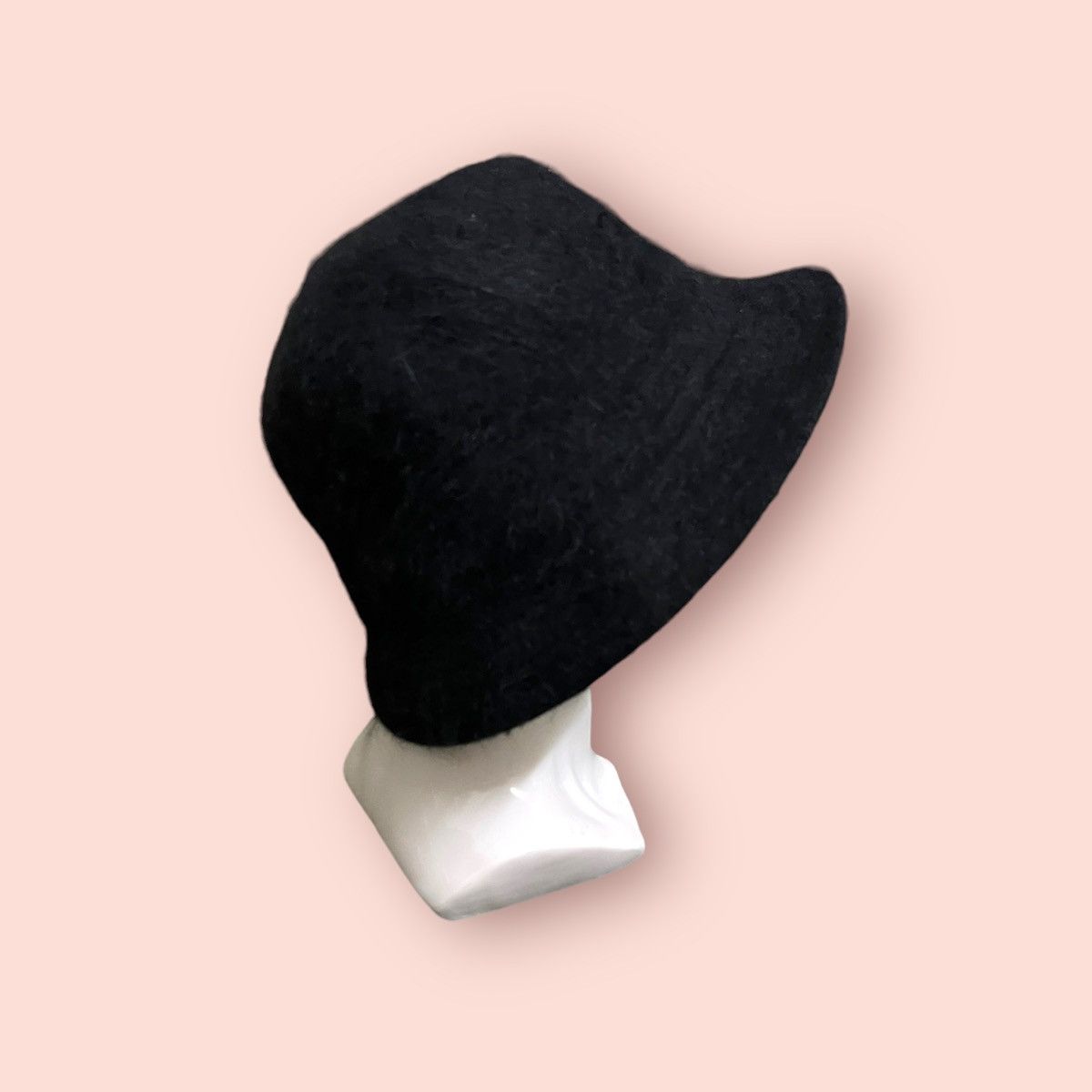 Beams Plus × Japanese Brand VINTAGE RAY BEAMS MOHAIR BLACK WOOL BLEND BUCKET HAT Size ONE SIZE - 7 Thumbnail