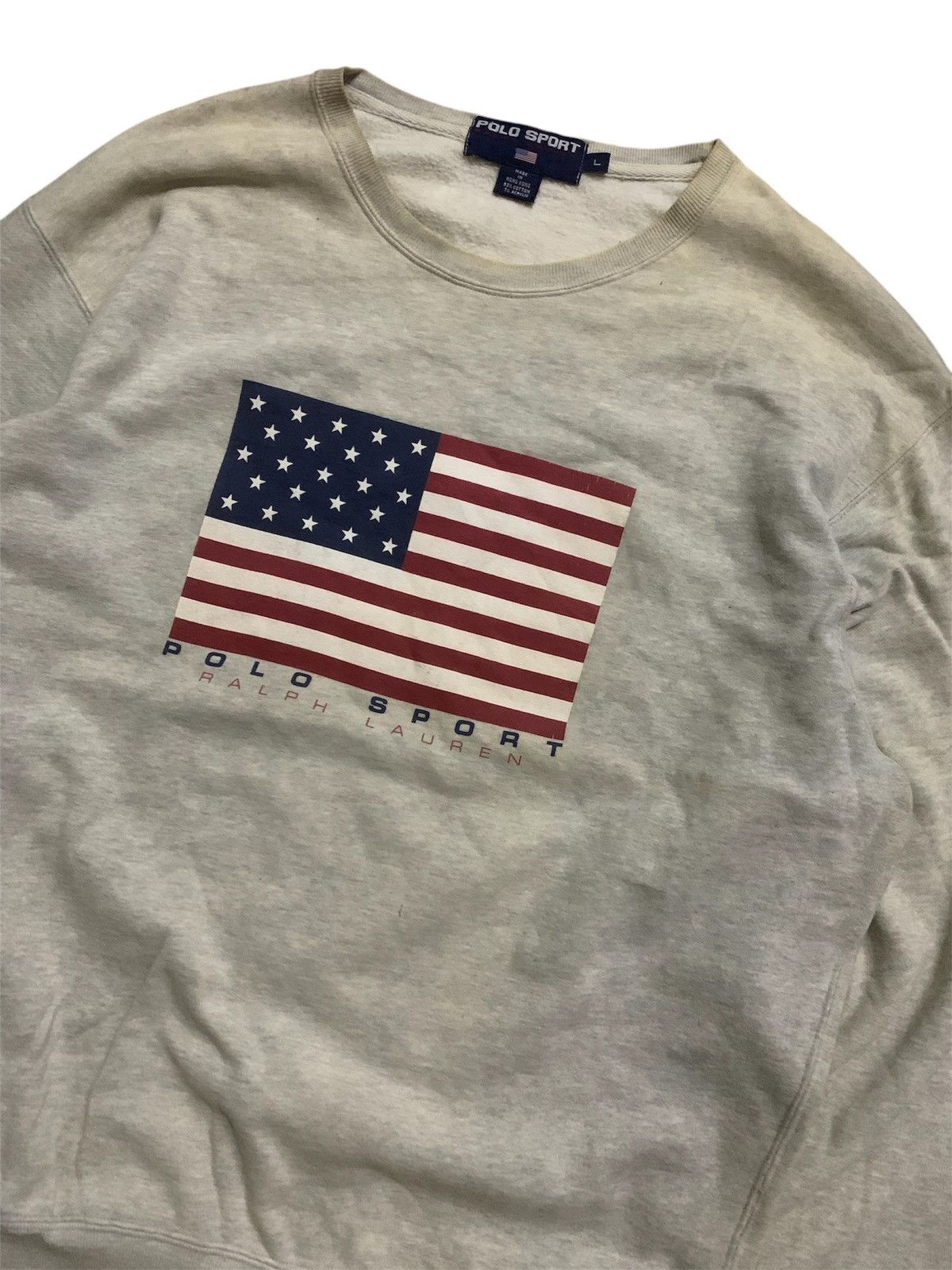 Polo Ralph Lauren 💥Vintage Polo Sport Ralph Lauren Flag Sweatshirt Size US L / EU 52-54 / 3 - 2 Thumbnail