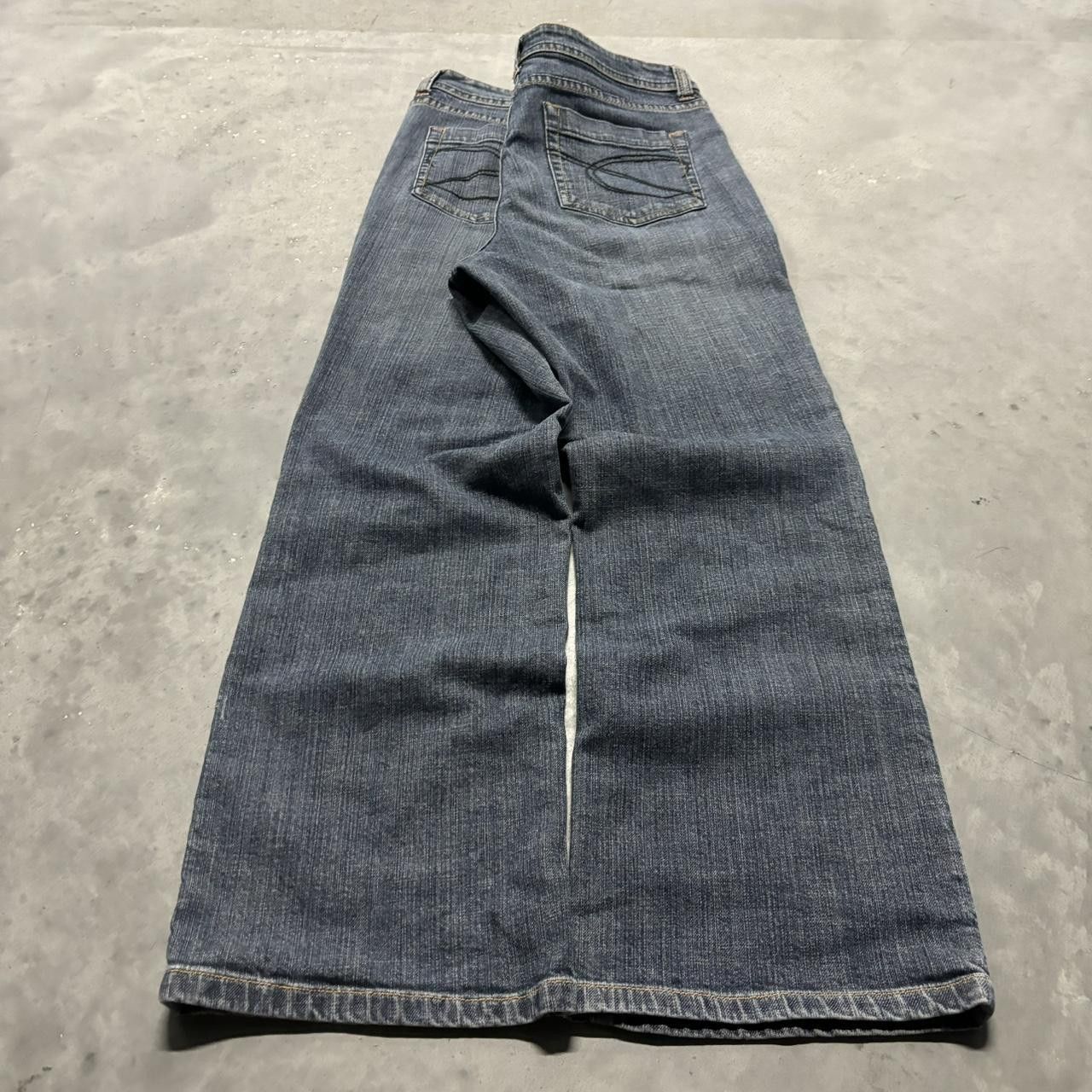 Japanese Brand × Vintage Crazy Vintage Y2K/2000s Grunge Dark Wash Denim Jeans! Size US 29 - 4 Thumbnail
