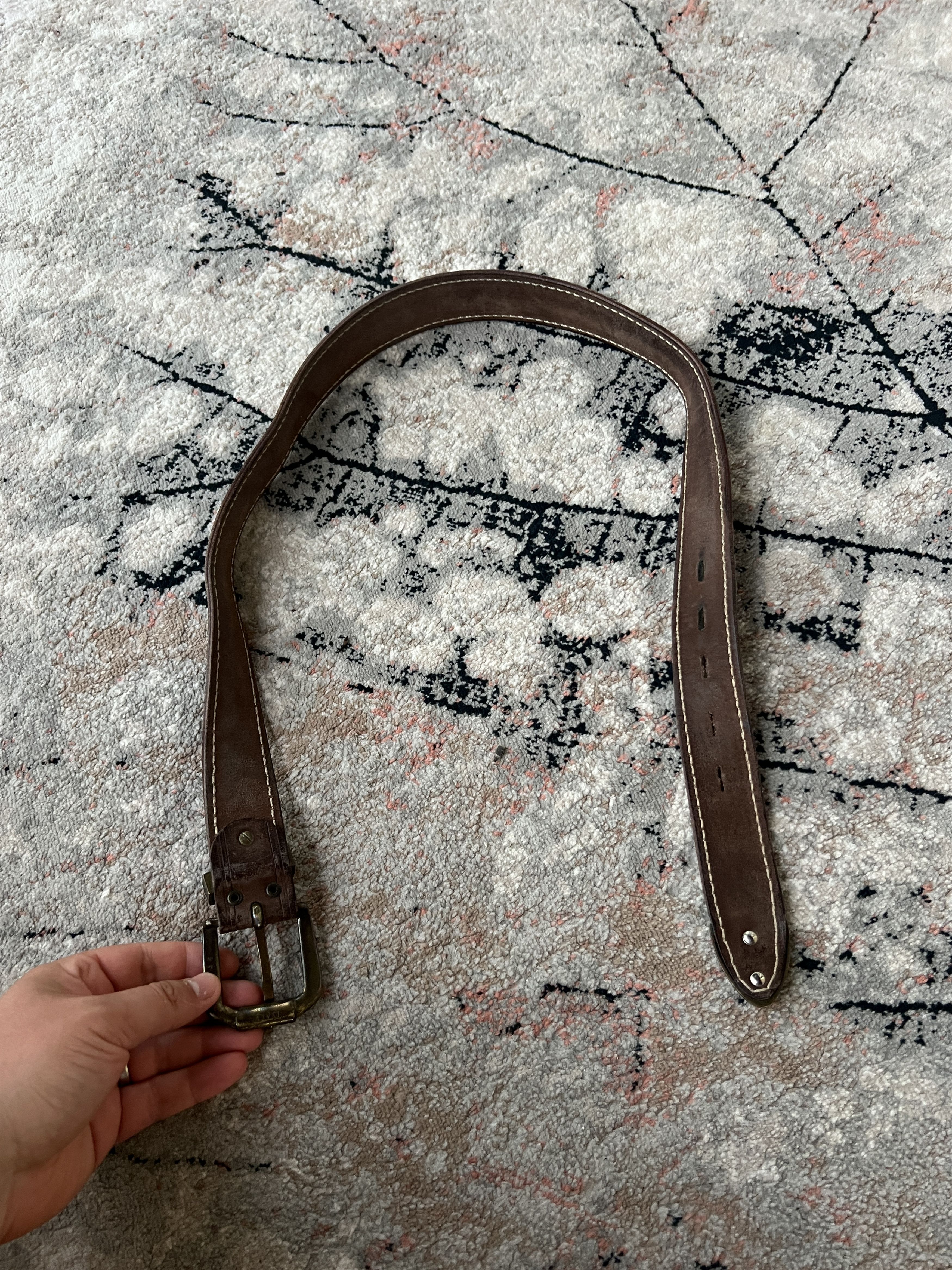 Leather × Mustang Mustang Leather Belt Size ONE SIZE - 3 Thumbnail