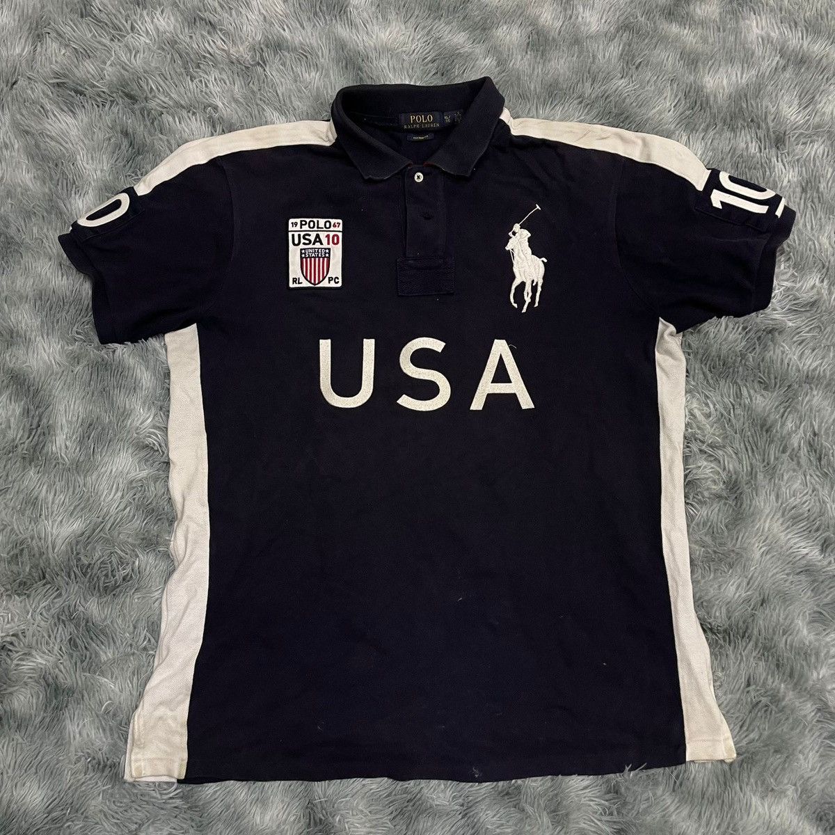 image of Polo Ralph Lauren x Vintage Polo Usa Big Pony in Blue, Men's (Size XL)