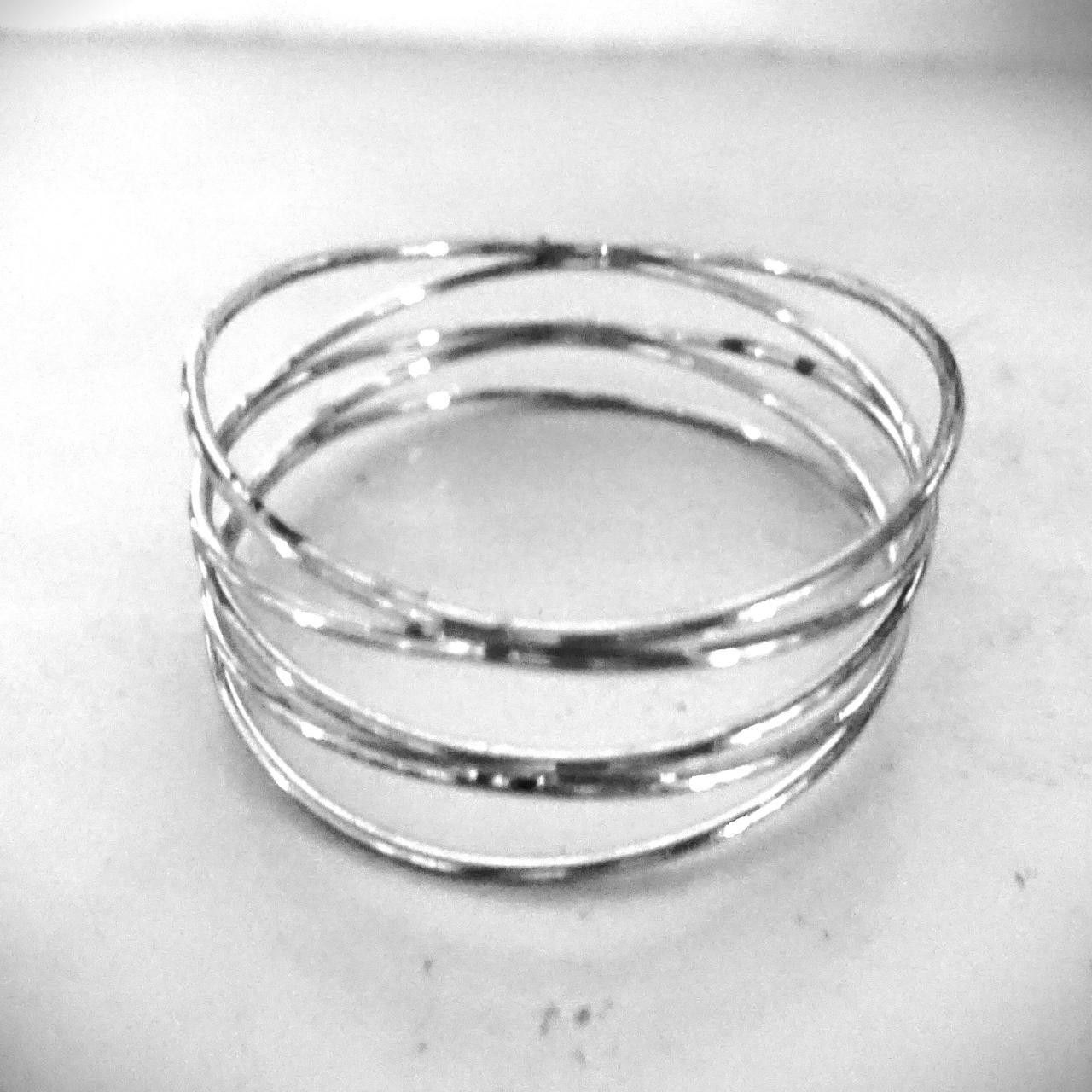 Vintage Silver tone 5 Strand Bracelet Size ONE SIZE - 3 Thumbnail