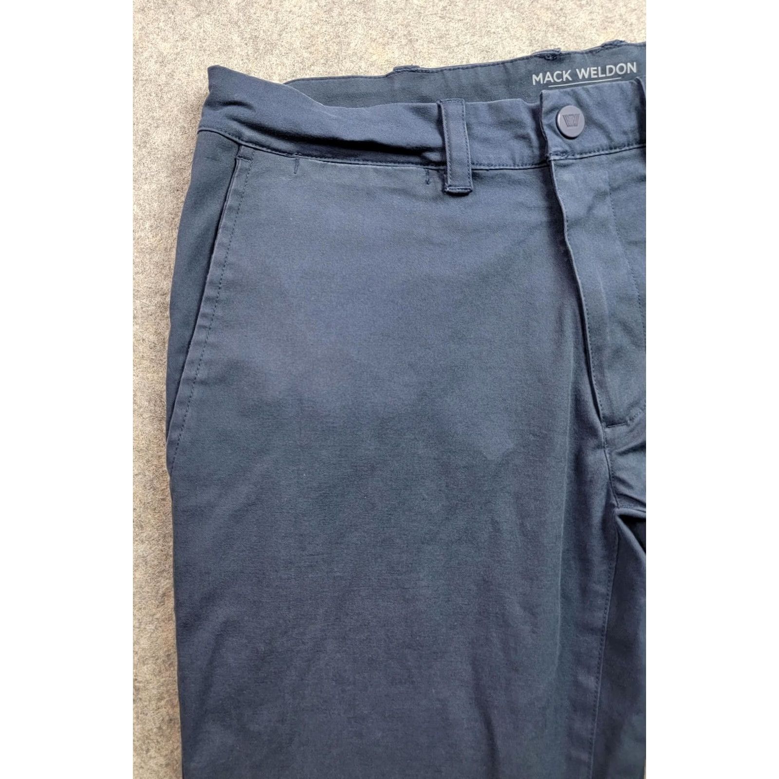 Vintage Mack Weldon Pants Mens 30x32 Blue Straight Fit Lyocell Cotton Stretch Casual Chino Size US 30 / EU 46 - 2 Thumbnail