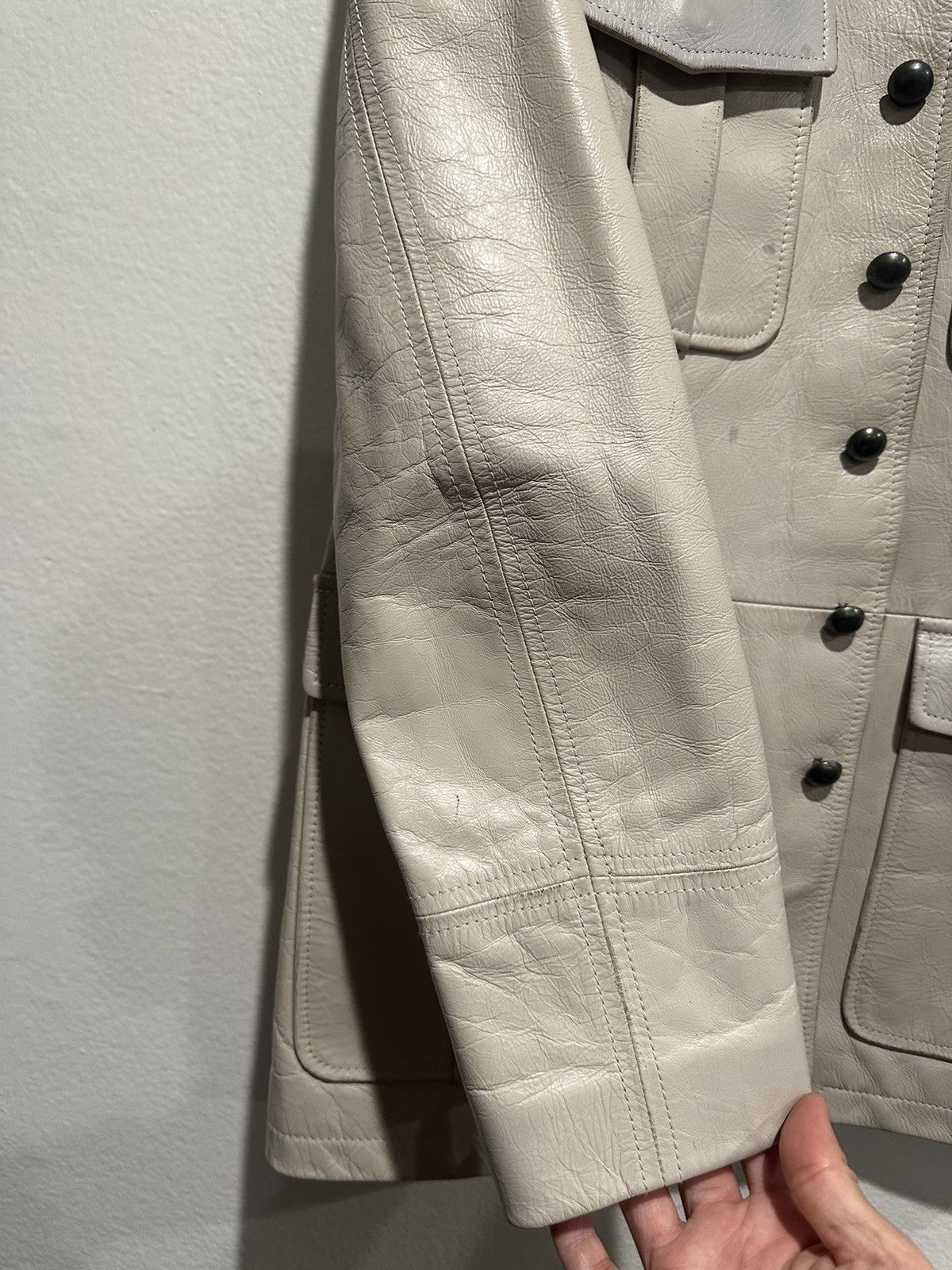 Saint Laurent Paris SS19 Travis Scott Runway Sample Leather Safari Jacket 46 Size US S / EU 44-46 / 1 - 6 Thumbnail