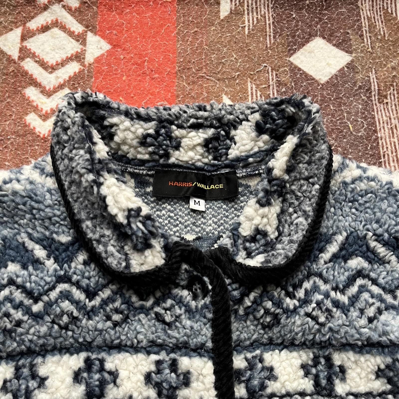 Vintage Vintage Winter Aztec Nature Fleece Deep Pile AOP Jacket Size M / US 6-8 / IT 42-44 - 2 Thumbnail