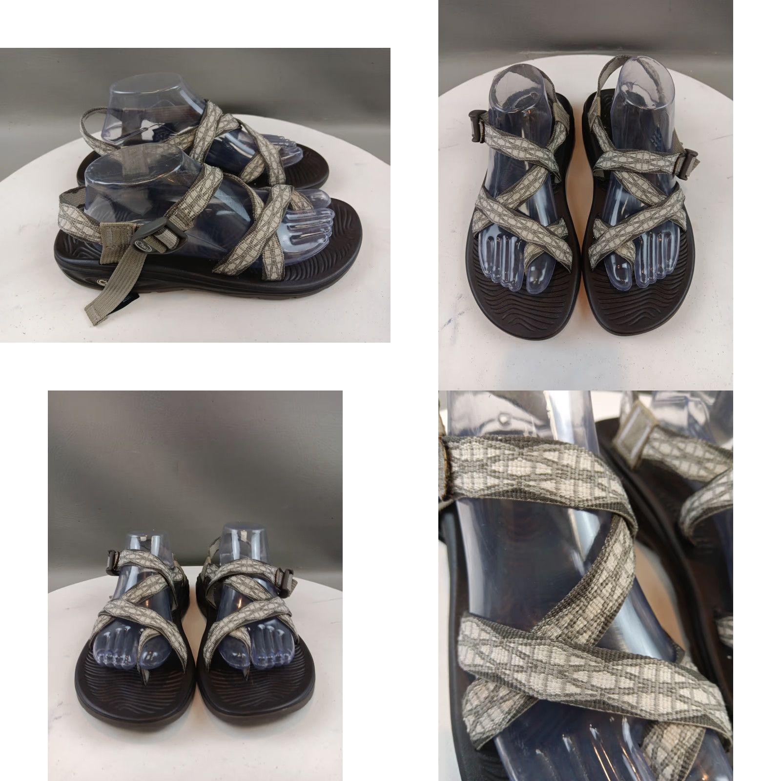 Chaco Chacos Z Boulder 2 Strappy Sandals Women's Size 11 Gray White Zig Zag - Sandal - Women Size US 9 / IT 39 - 8 Thumbnail