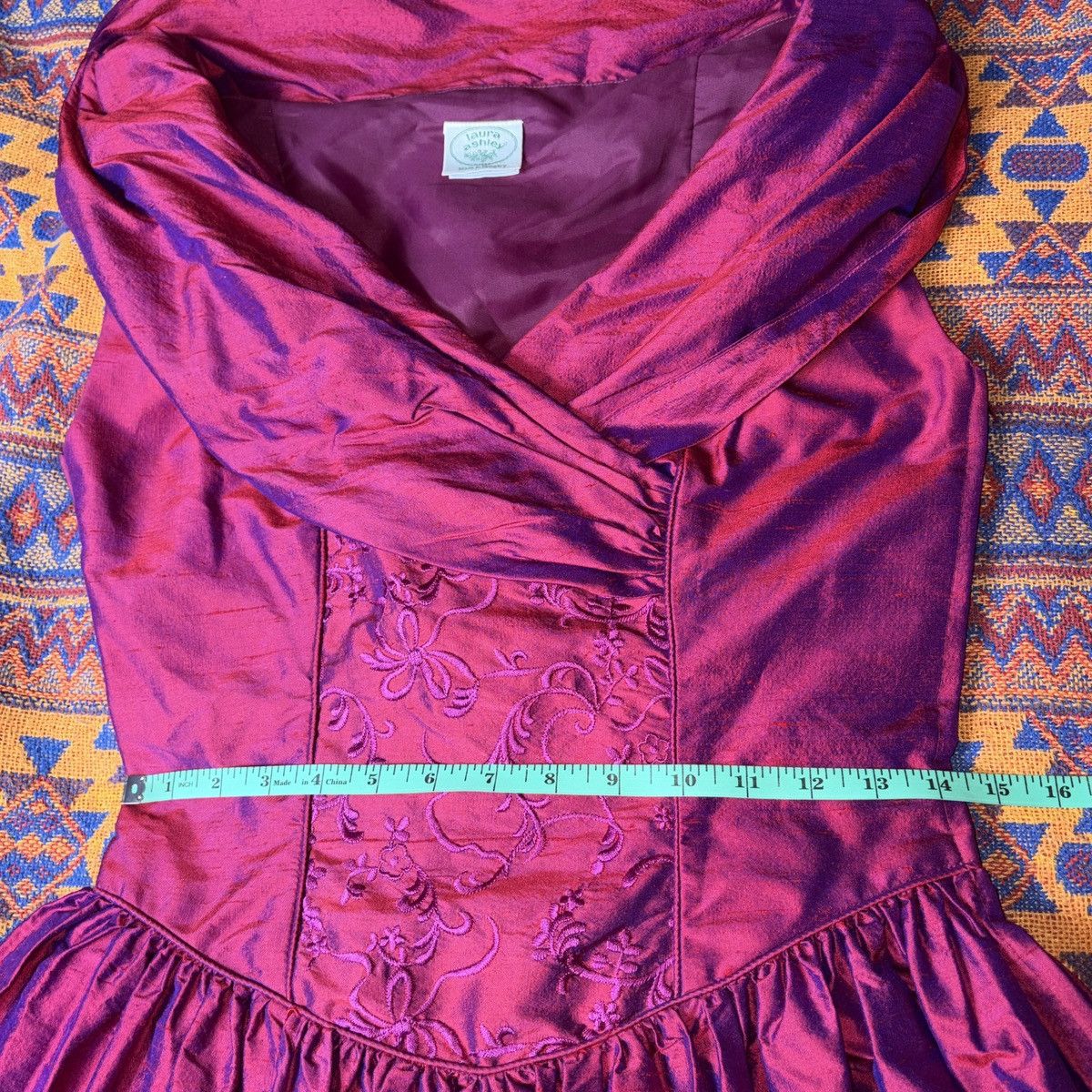 Laura Ashley Vintage 1980s Laura Ashley Silk Ballgown Dress Pink Size XL / US 12-14 / IT 48-50 - 10 Thumbnail