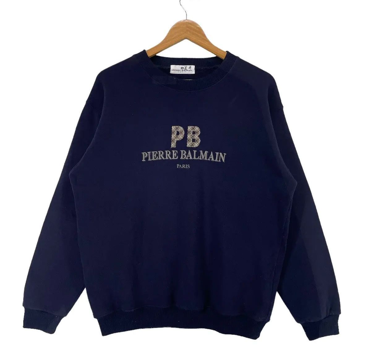 Pierre Balmain Vintage Pierre Balmain Embroided Logo Pullover Sweatshirt Size US L / EU 52-54 / 3 - 1 Thumbnail