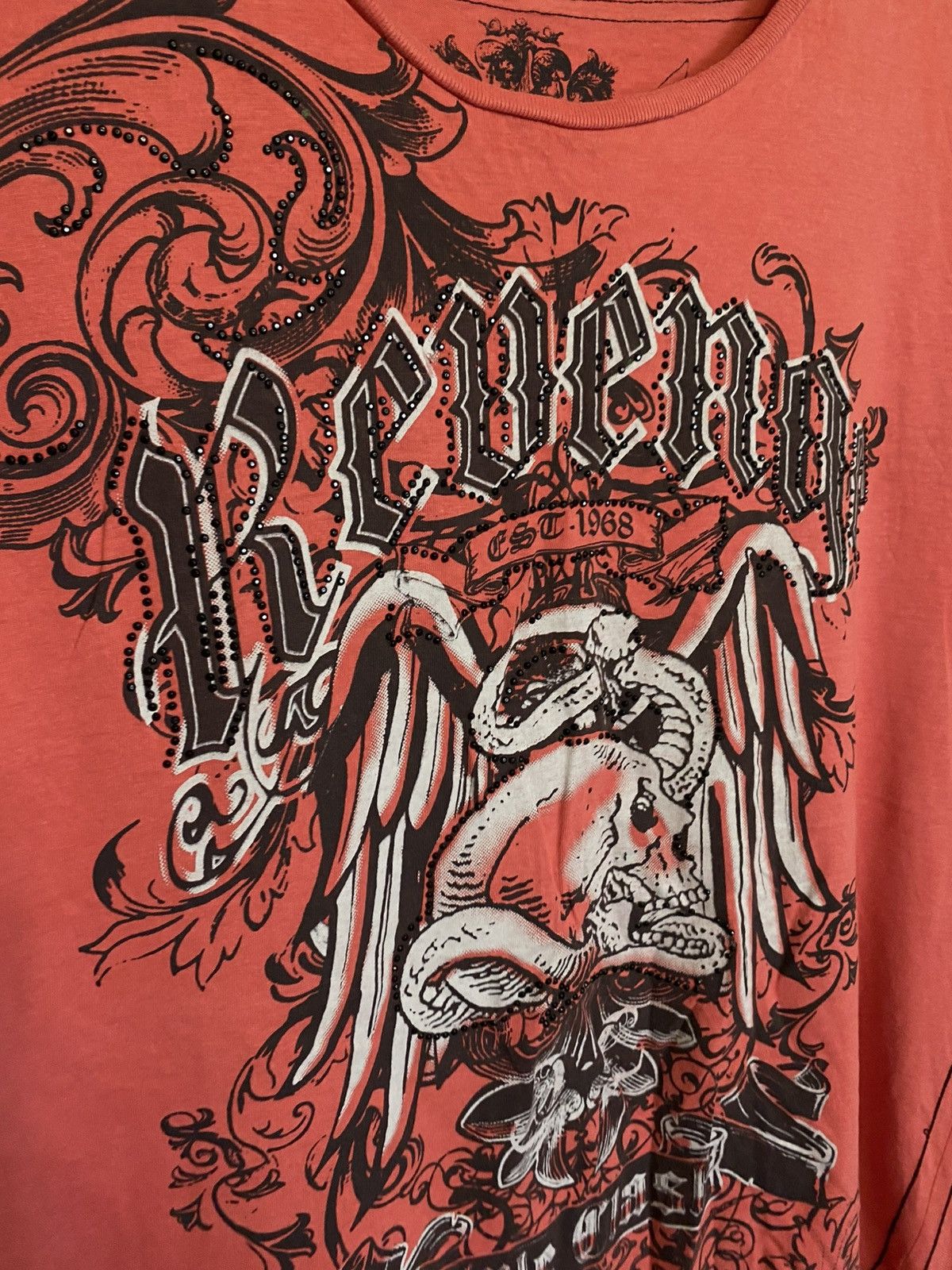 Burton Rare Burton Affliction Style Skull Ed hardy style Y2K Tee Size US XL / EU 56 / 4 - 3 Thumbnail