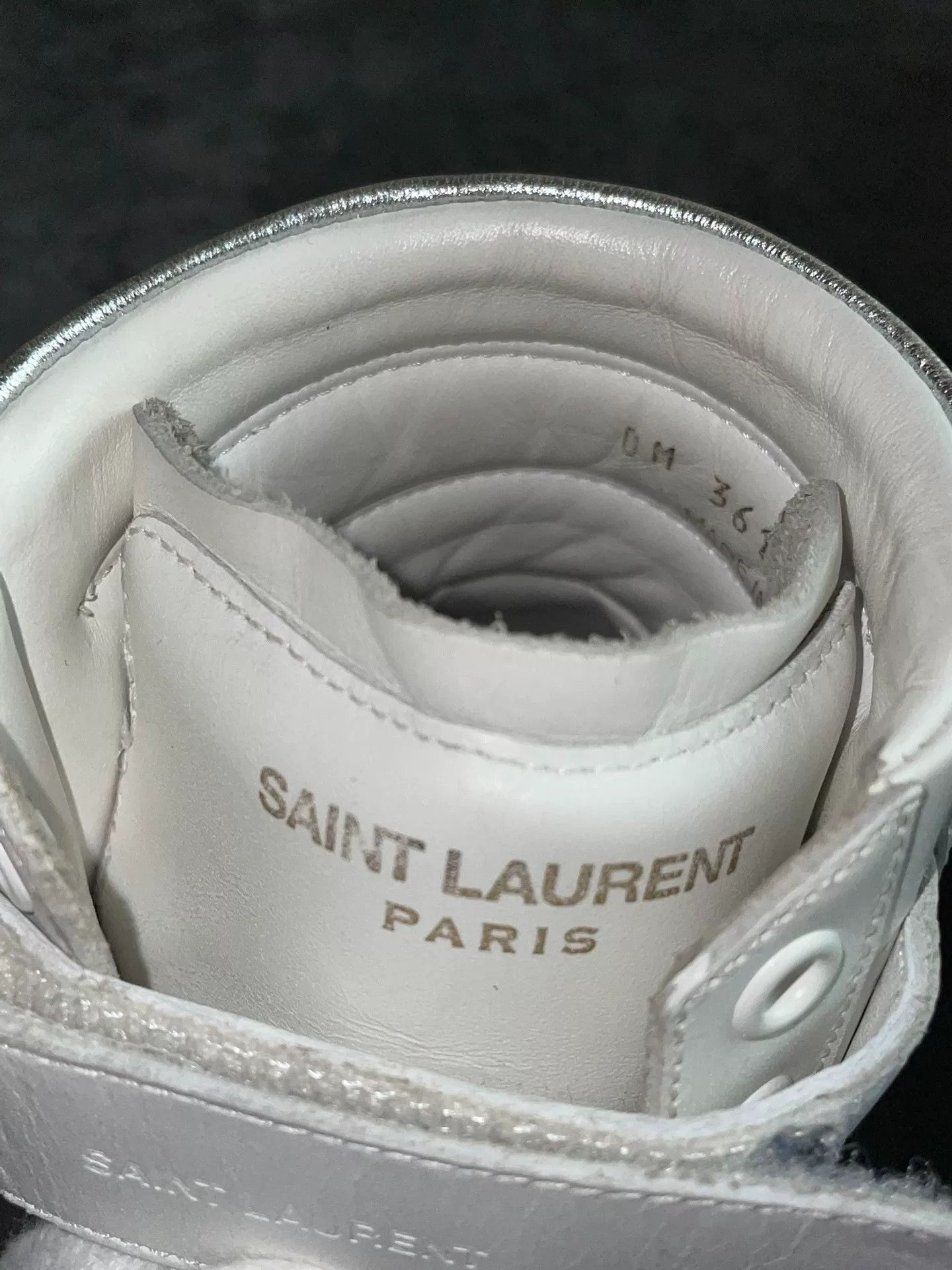Saint Laurent Paris Saint Laurent High Top Sneakers with Velcro Straps. Size US 8 / EU 41 - 8 Thumbnail