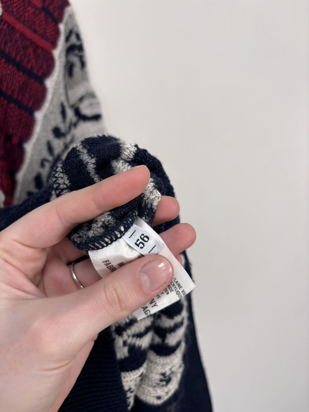 Carlo Colucci Carlo Colucci Vintage 3D Textured Knit Wool Blend Sweater Size US XL / EU 56 / 4 - 7 Thumbnail