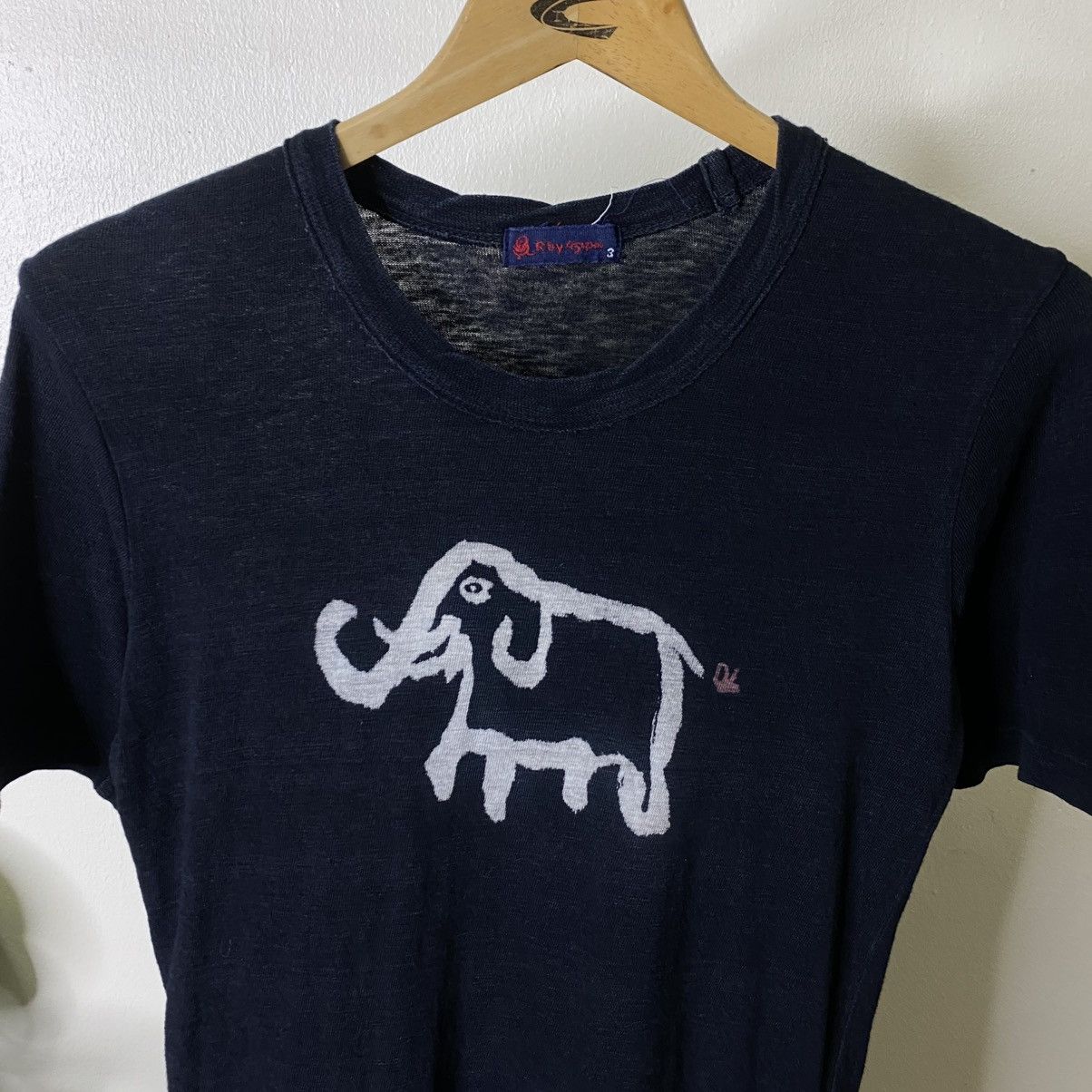 45rpm Elephant Graphic Black T Shirt Size US S / EU 44-46 / 1 - 2 Thumbnail