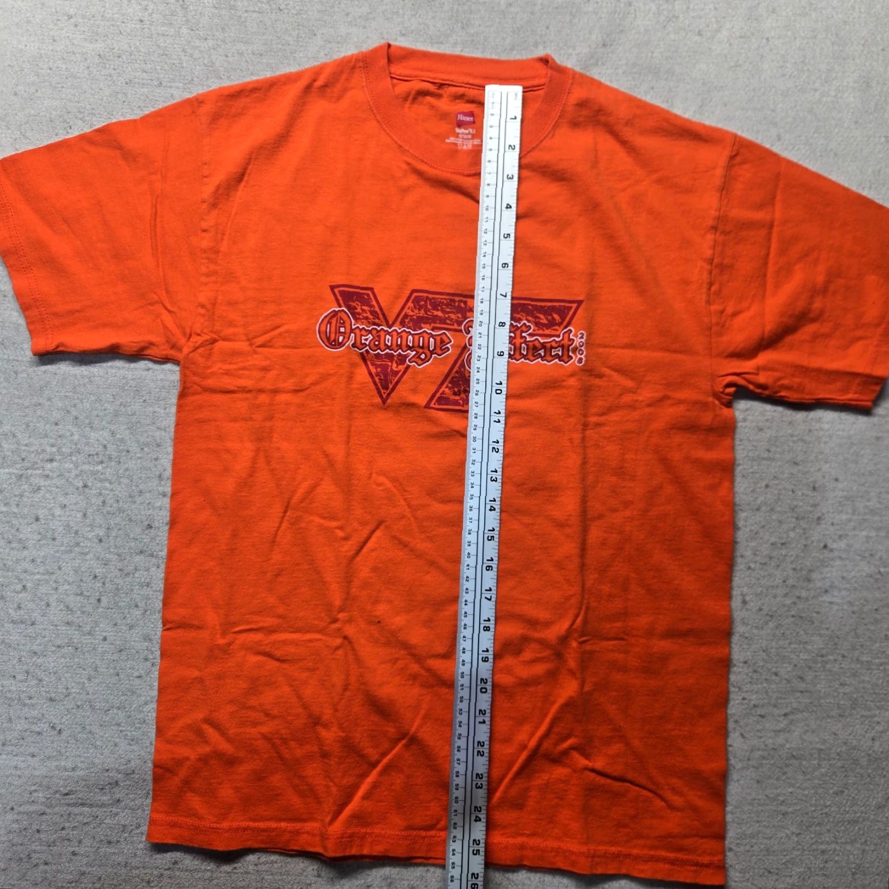 Vintage VINTAGE VT Hokies Virginia Tech Orange Effect Shirt Adult M Medium T-Shirt Short Sleeve Mens Size US M / EU 48-50 / 2 - 6 Thumbnail